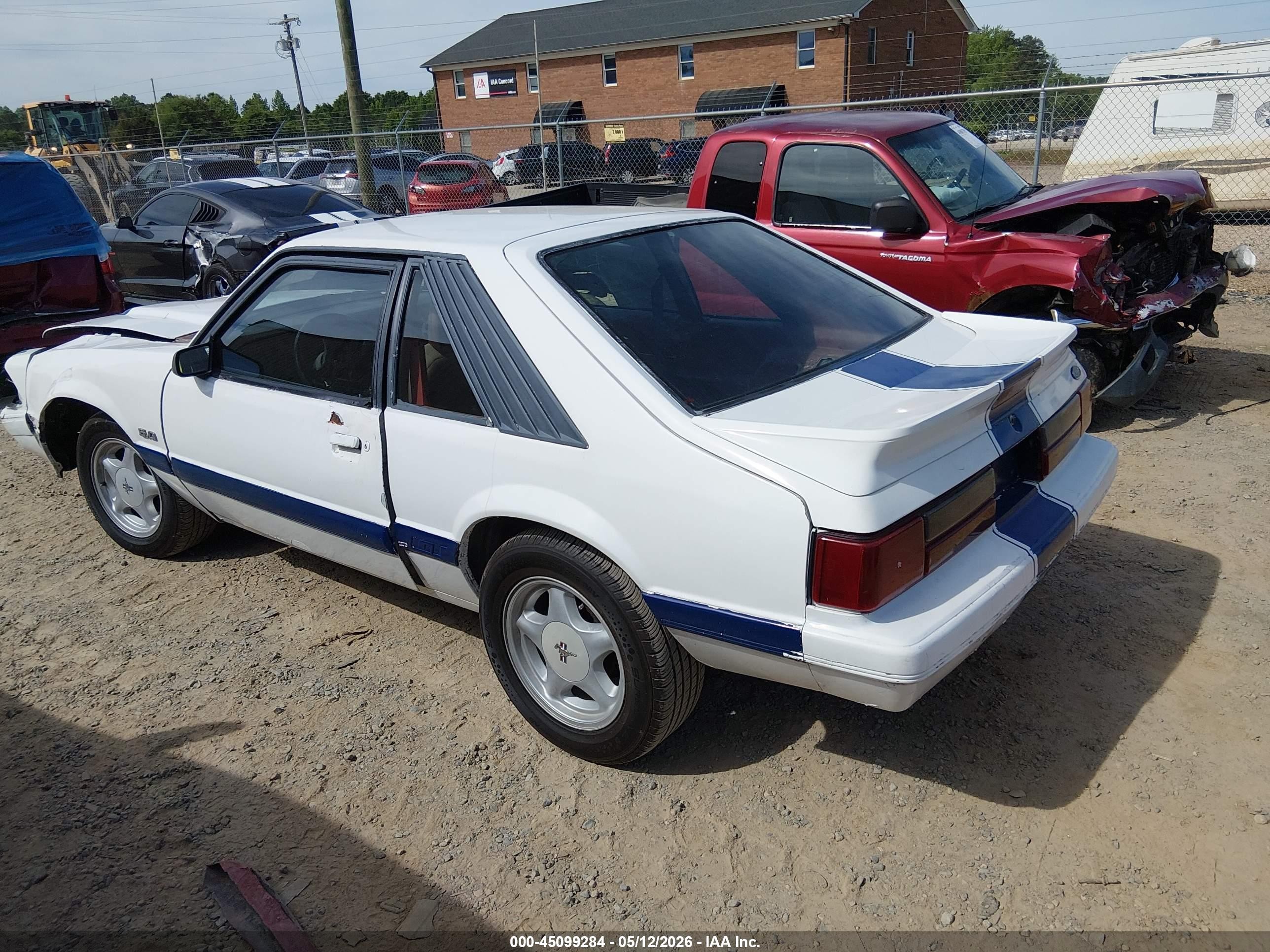1986 Ford Mustang Lx/gt White vin: 1FABP28M1GF301560