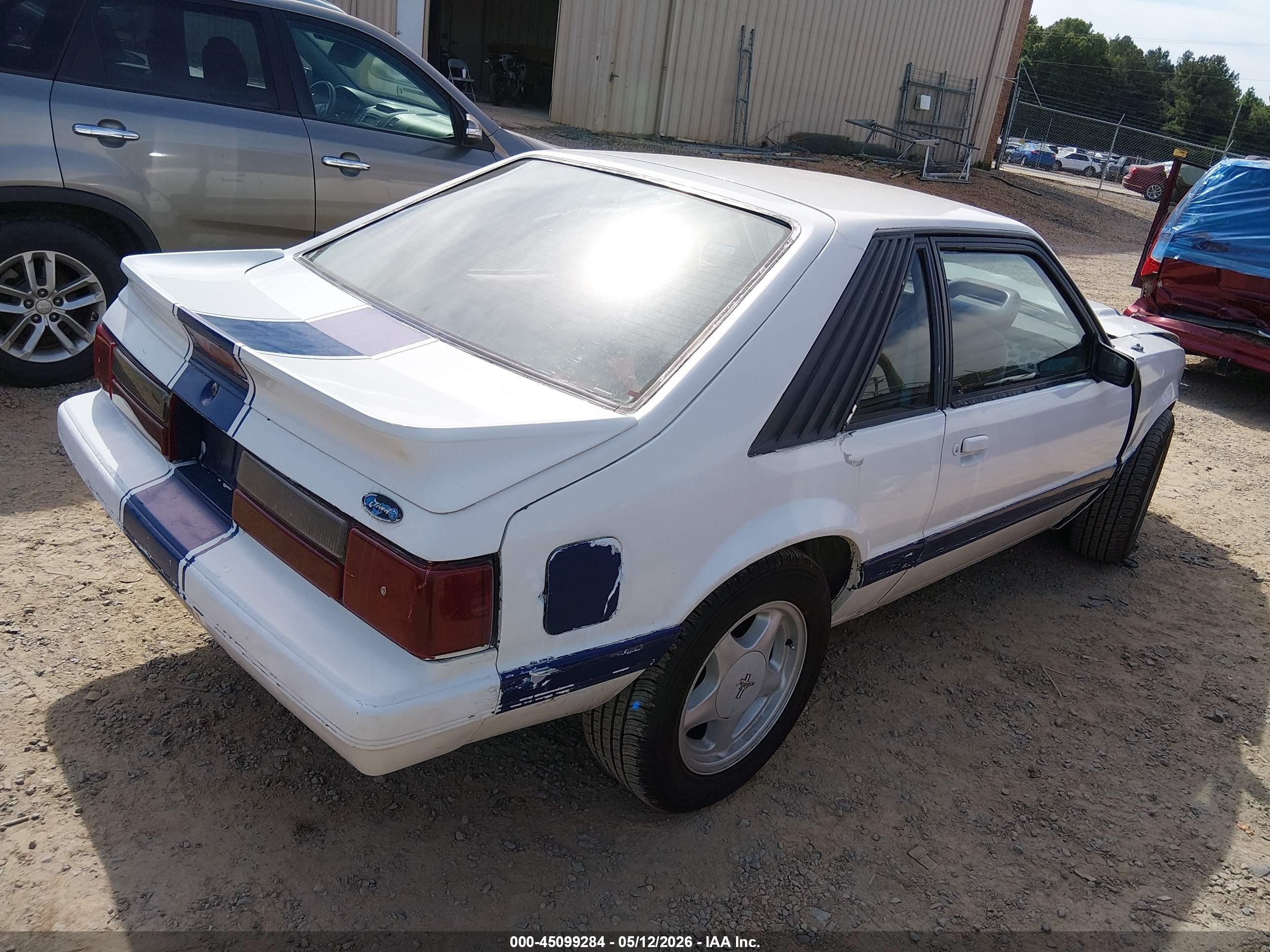 1986 Ford Mustang Lx/gt White vin: 1FABP28M1GF301560