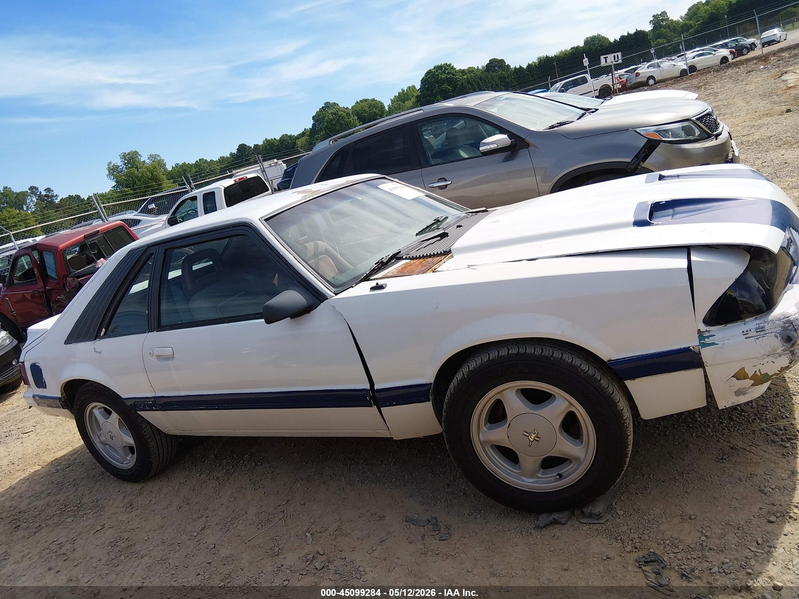 1986 Ford Mustang Lx/gt White vin: 1FABP28M1GF301560