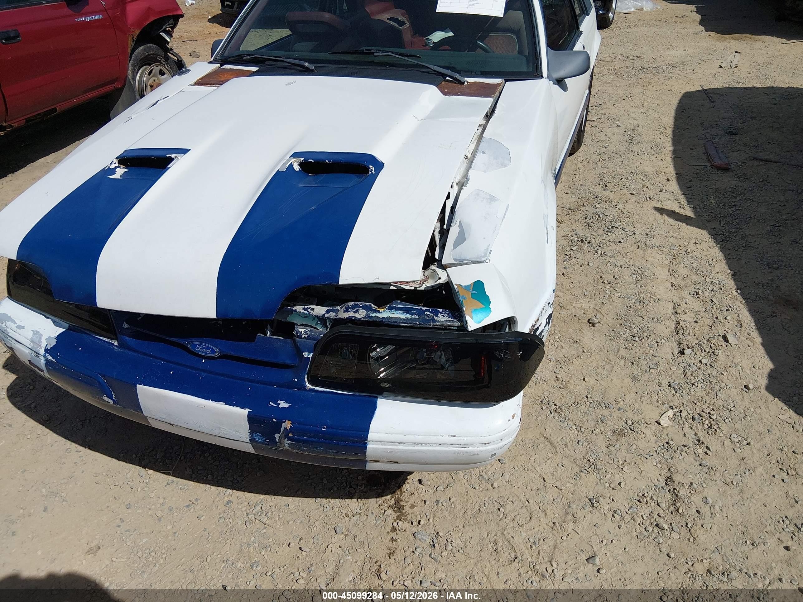 1986 Ford Mustang Lx/gt White vin: 1FABP28M1GF301560