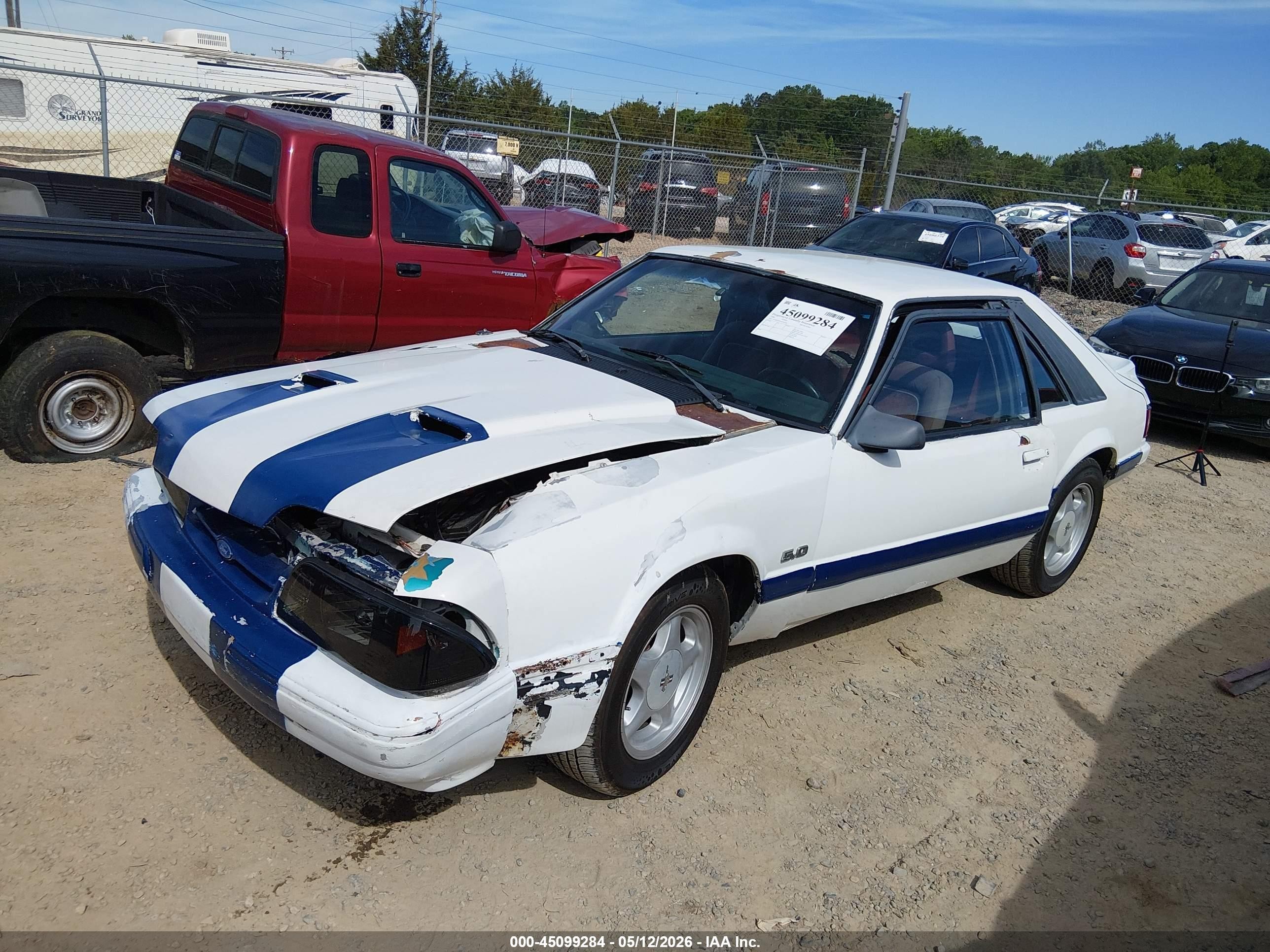 1986 Ford Mustang Lx/gt White vin: 1FABP28M1GF301560