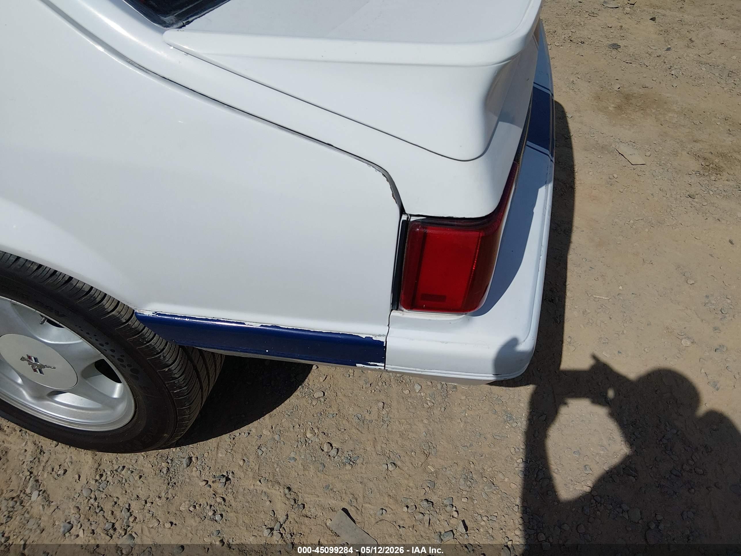1986 Ford Mustang Lx/gt White vin: 1FABP28M1GF301560