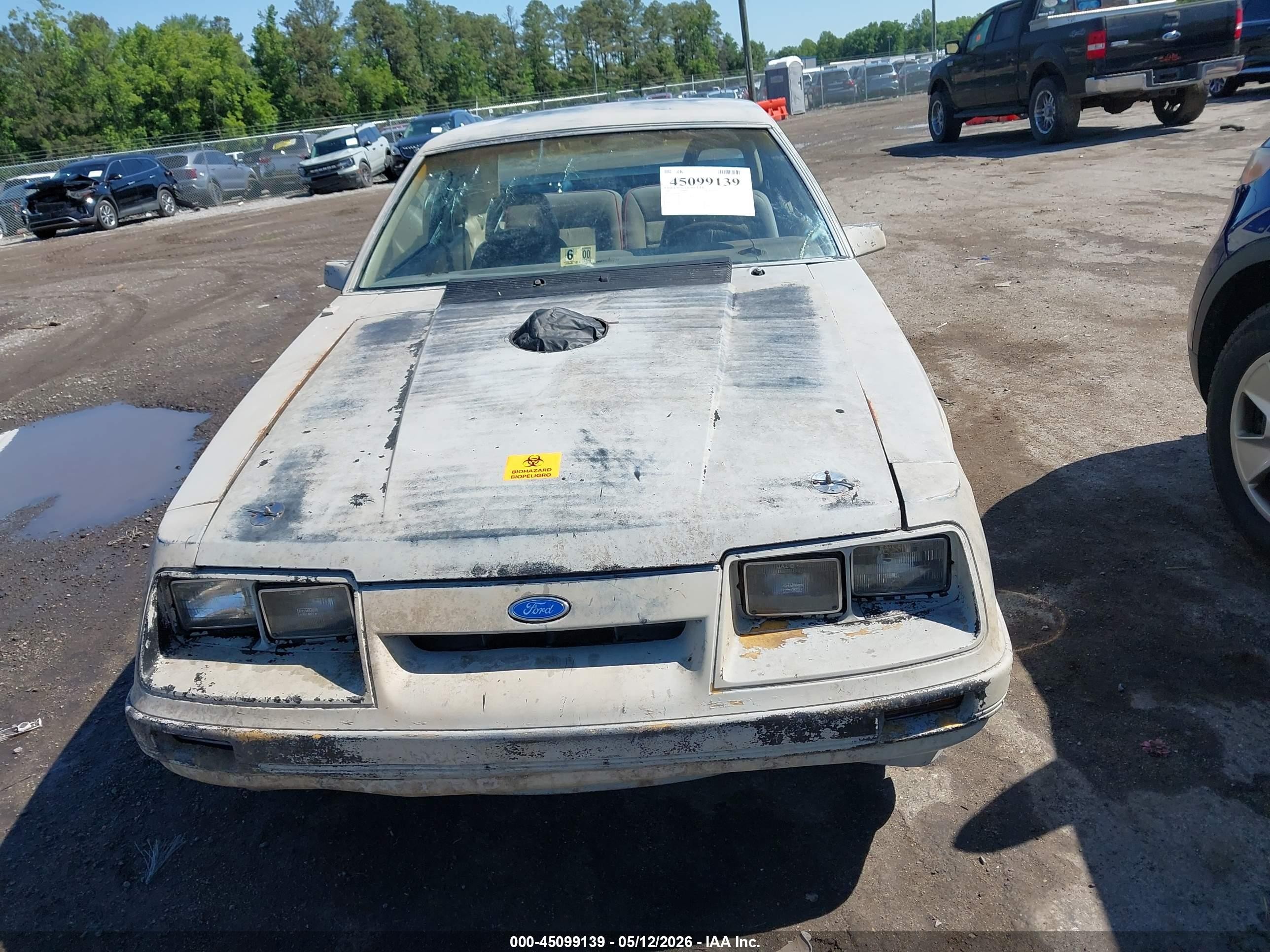1985 Ford Mustang Lx/gt Gray vin: 1FABP28M2FF236121