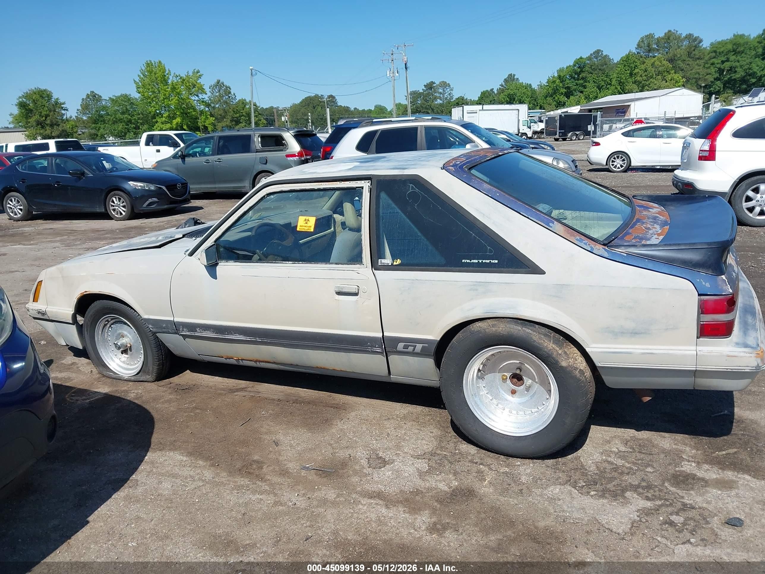 1985 Ford Mustang Lx/gt Gray vin: 1FABP28M2FF236121