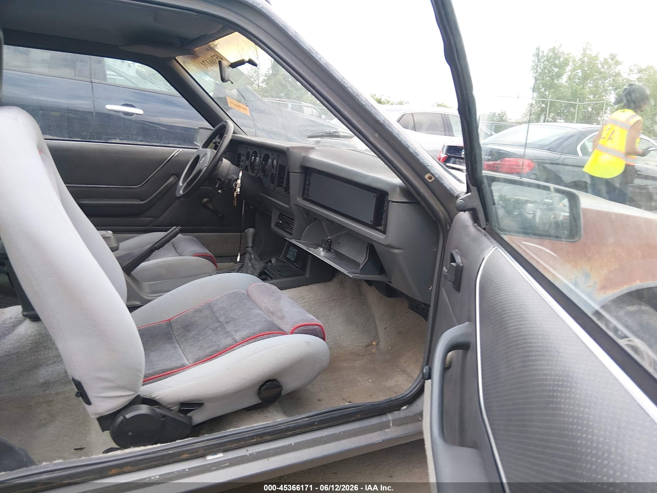 1985 Ford Mustang Lx/gt Gray vin: 1FABP28MXFF189128