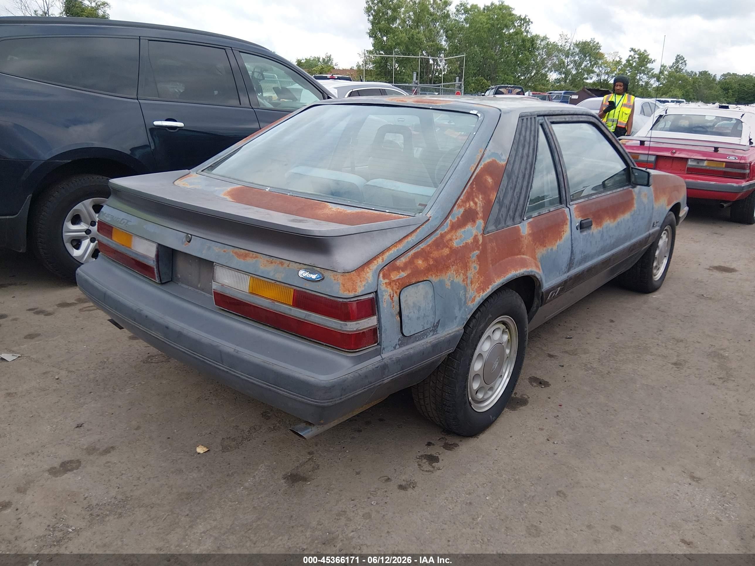 1985 Ford Mustang Lx/gt Gray vin: 1FABP28MXFF189128