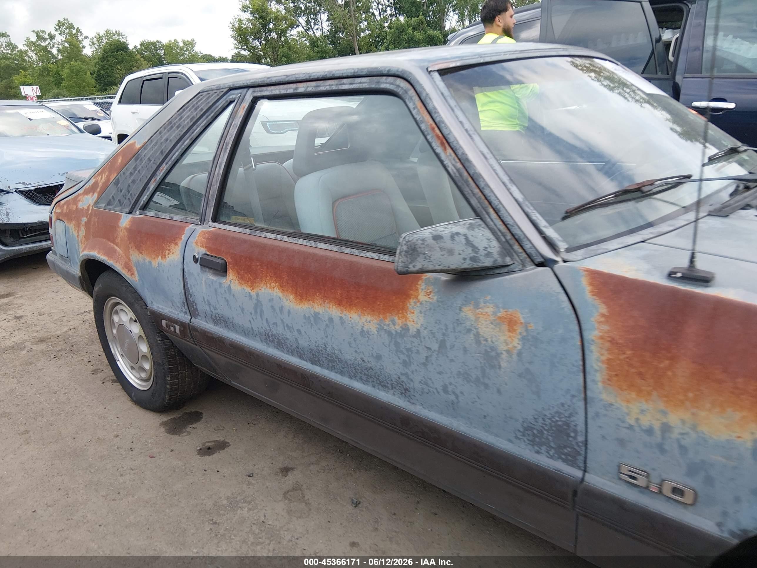 1985 Ford Mustang Lx/gt Gray vin: 1FABP28MXFF189128