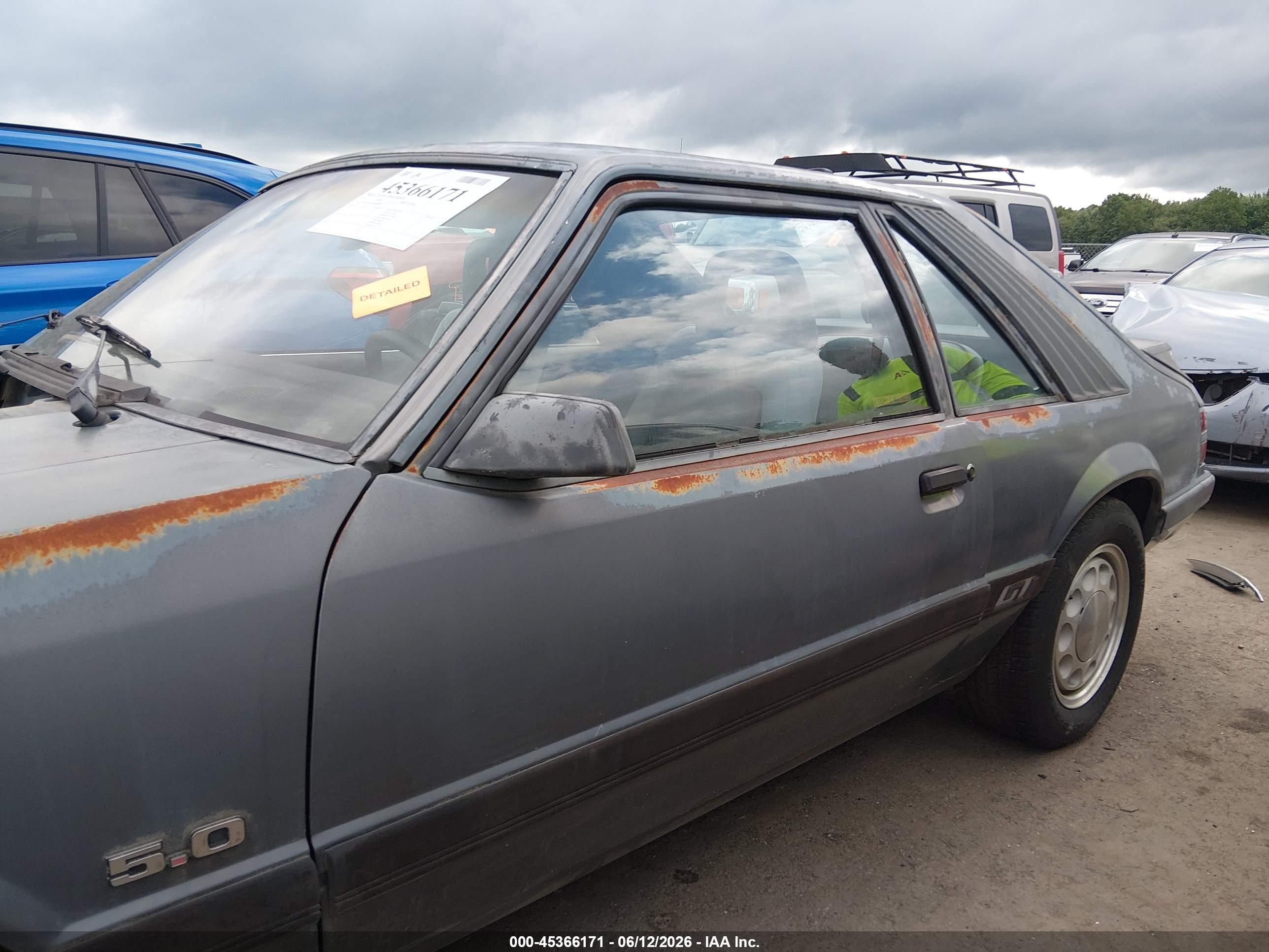 1985 Ford Mustang Lx/gt Gray vin: 1FABP28MXFF189128