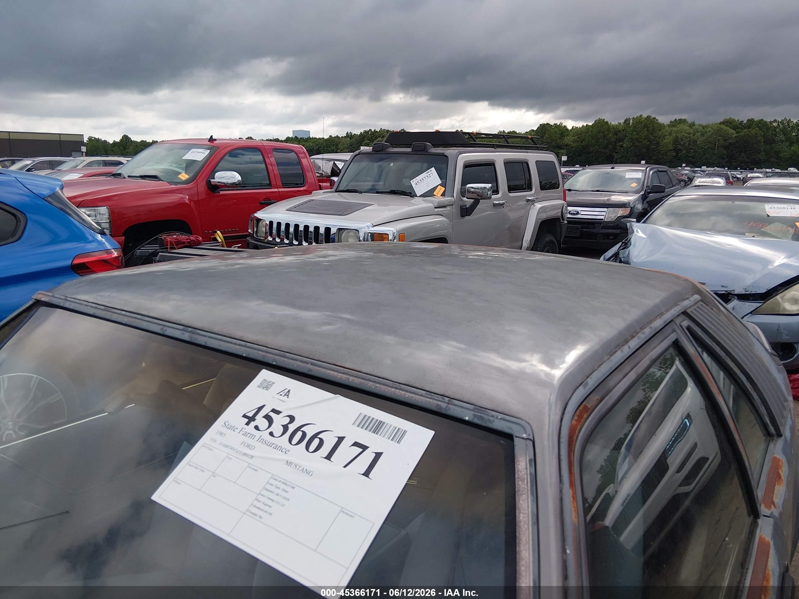 1985 Ford Mustang Lx/gt Gray vin: 1FABP28MXFF189128