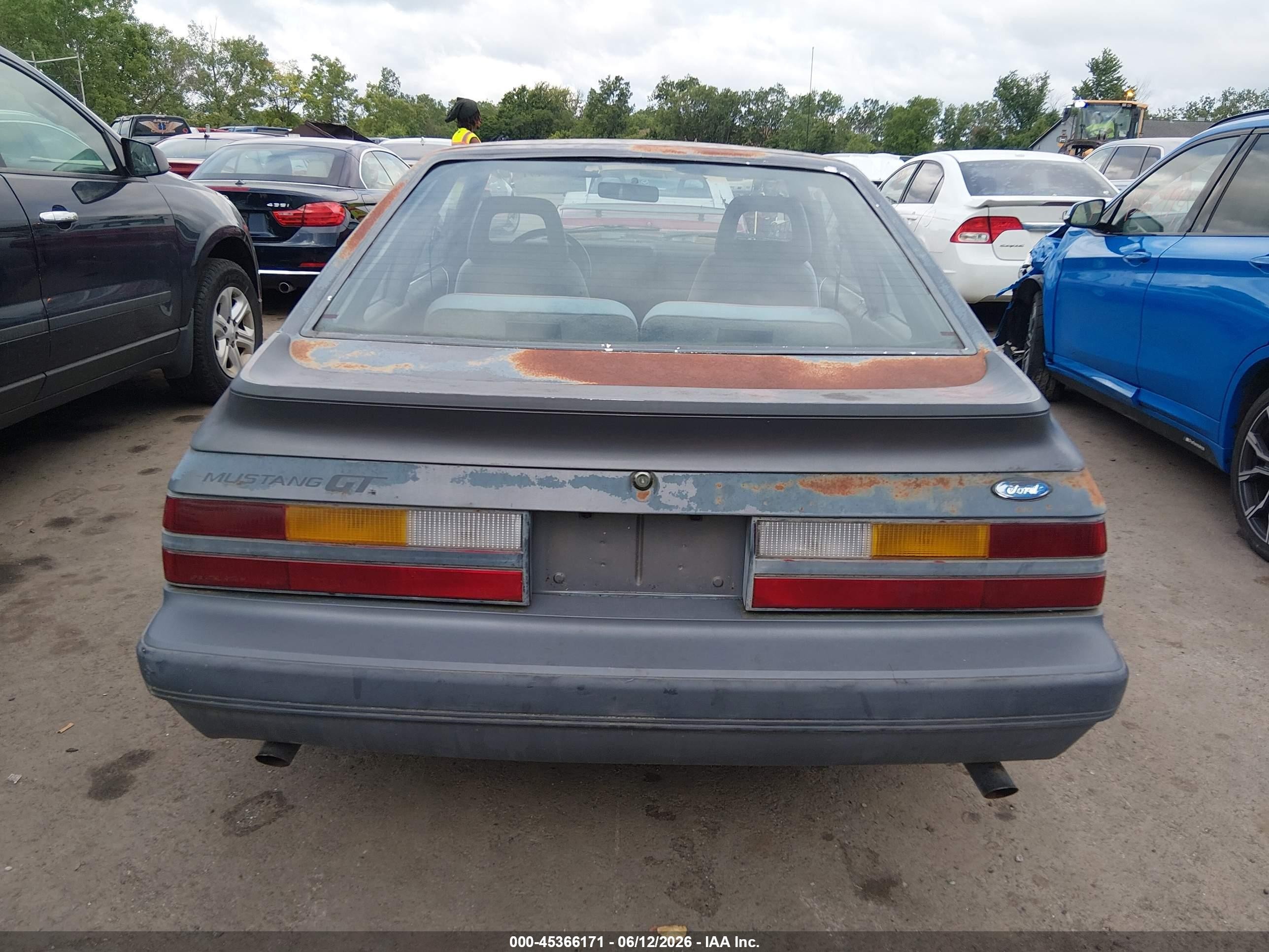 1985 Ford Mustang Lx/gt Gray vin: 1FABP28MXFF189128