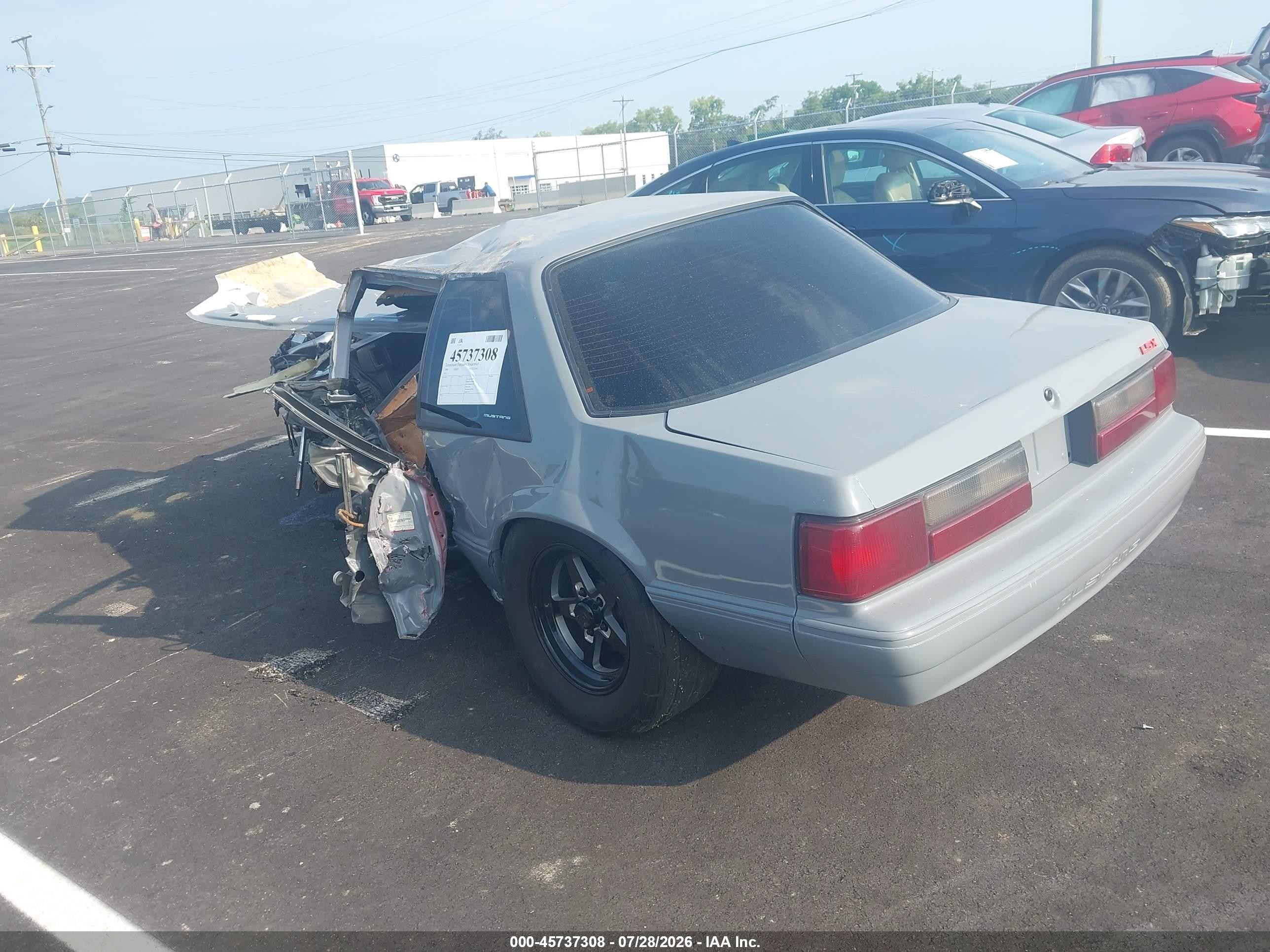 1989 Ford Mustang Lx Gray vin: 1FABP40AXKF150224