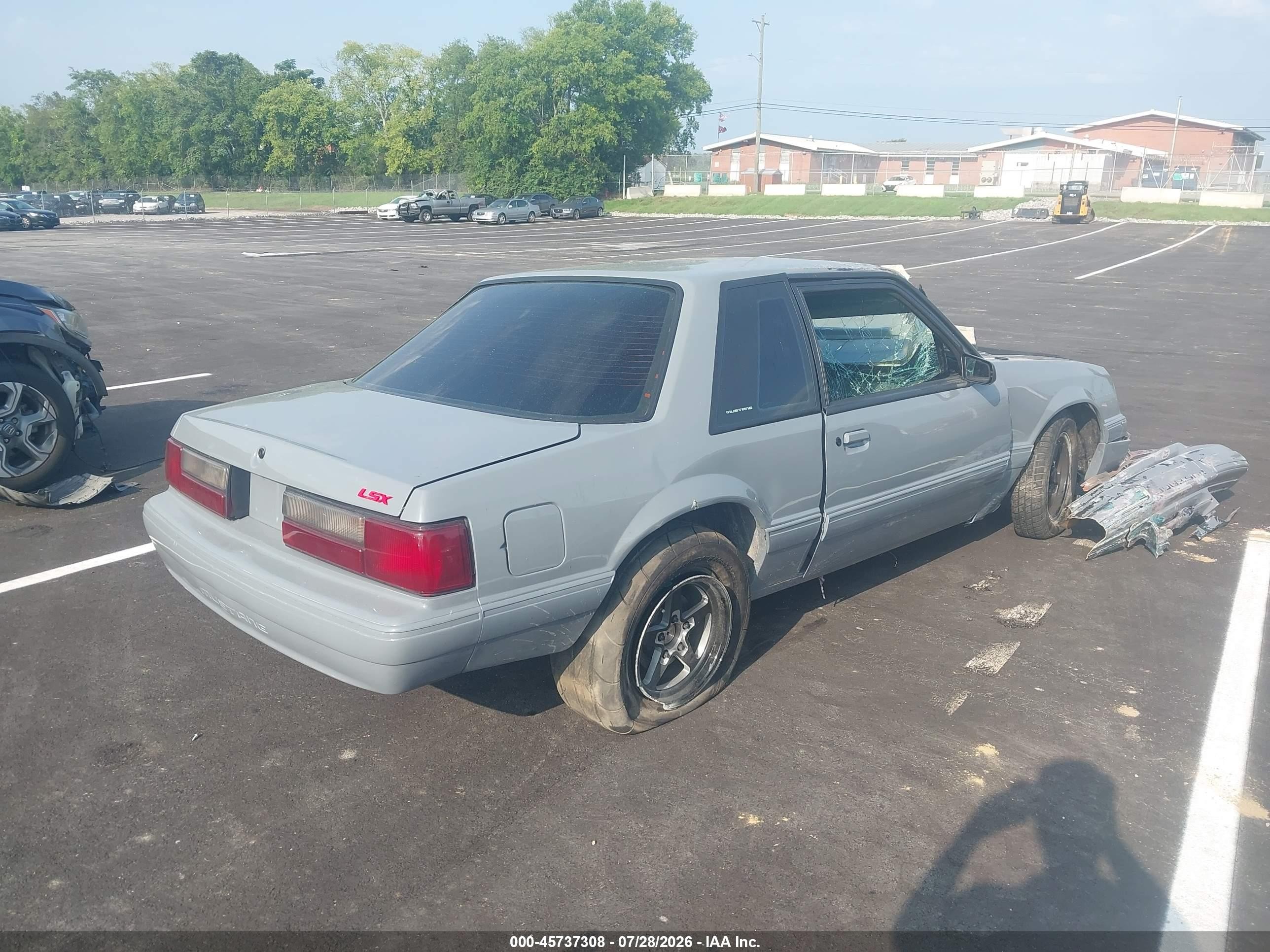 1989 Ford Mustang Lx Gray vin: 1FABP40AXKF150224