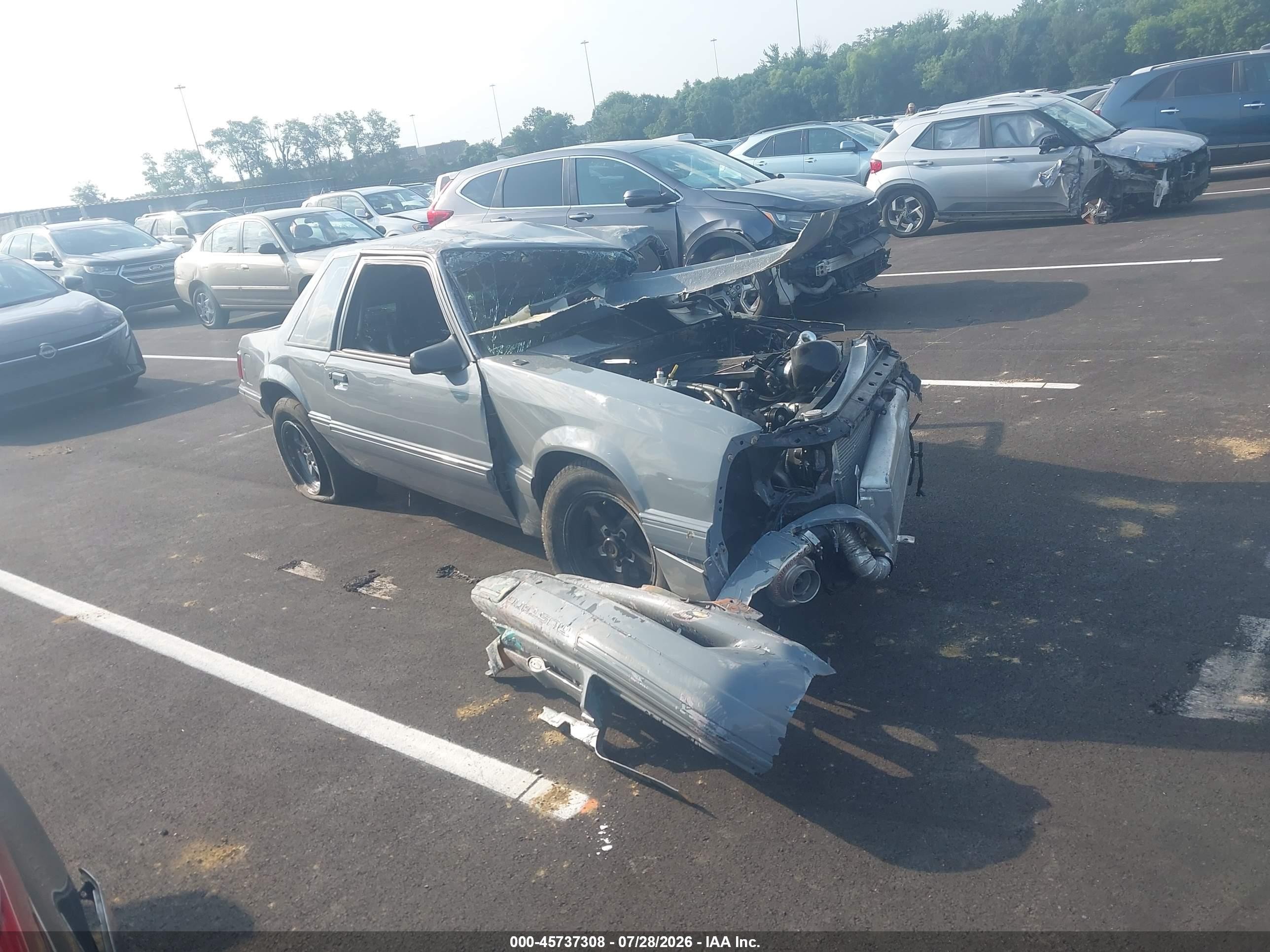 1989 Ford Mustang Lx Gray vin: 1FABP40AXKF150224