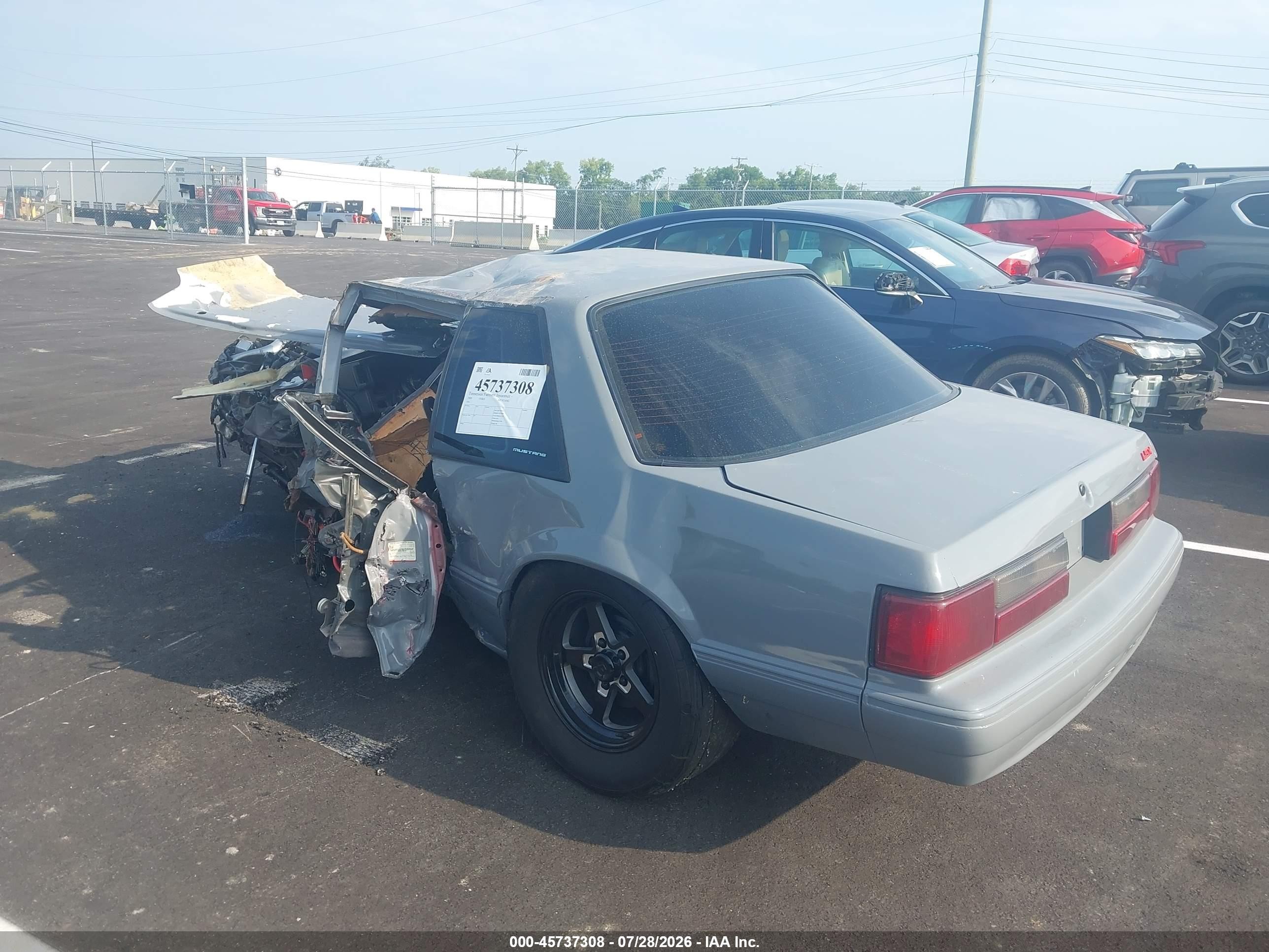 1989 Ford Mustang Lx Gray vin: 1FABP40AXKF150224