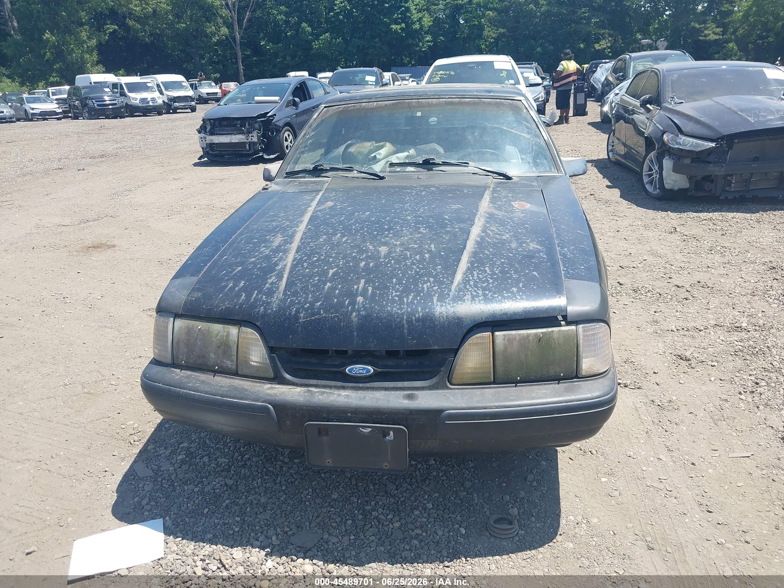 1987 Ford Mustang Lx Black vin: 1FABP41E8HF148787