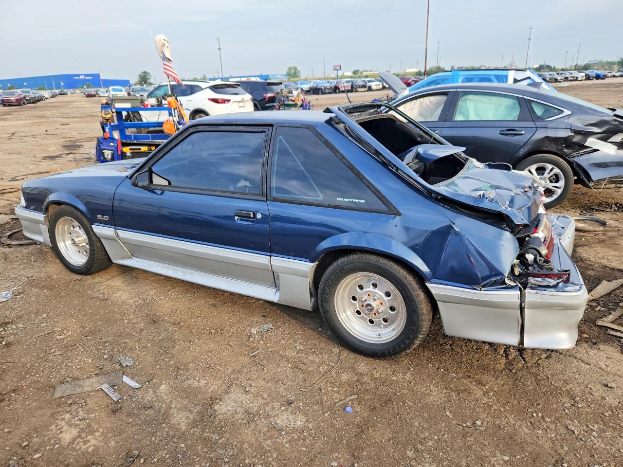 1987 Ford Mustang Gt Blue vin: 1FABP42E7HF234154