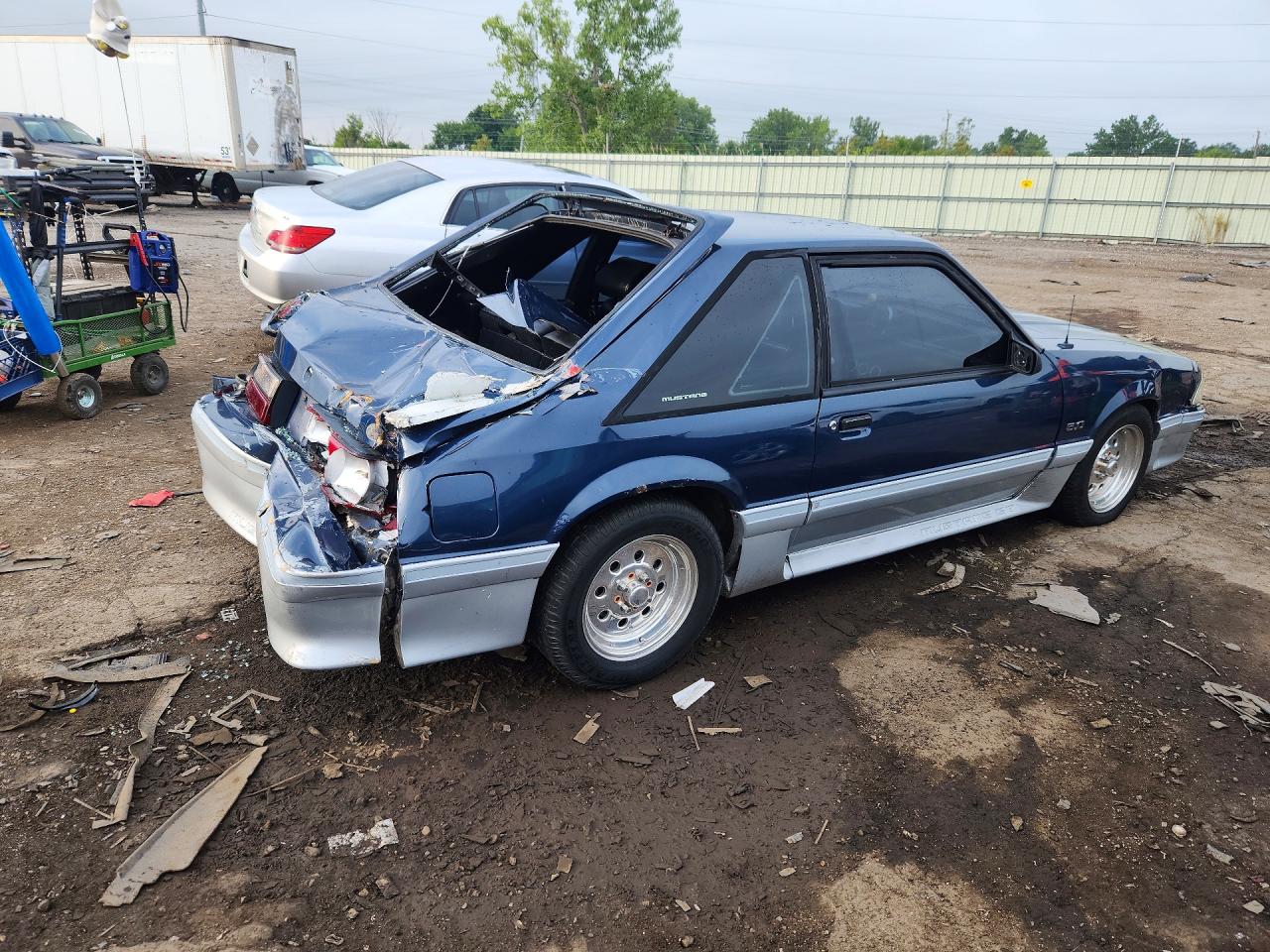 1987 Ford Mustang Gt Blue vin: 1FABP42E7HF234154