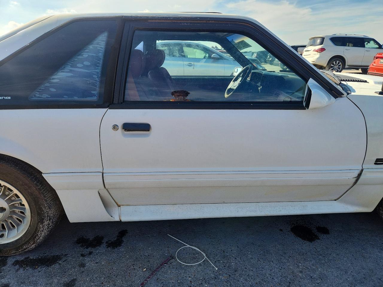 1989 Ford Mustang Gt White vin: 1FABP42E8KF214261