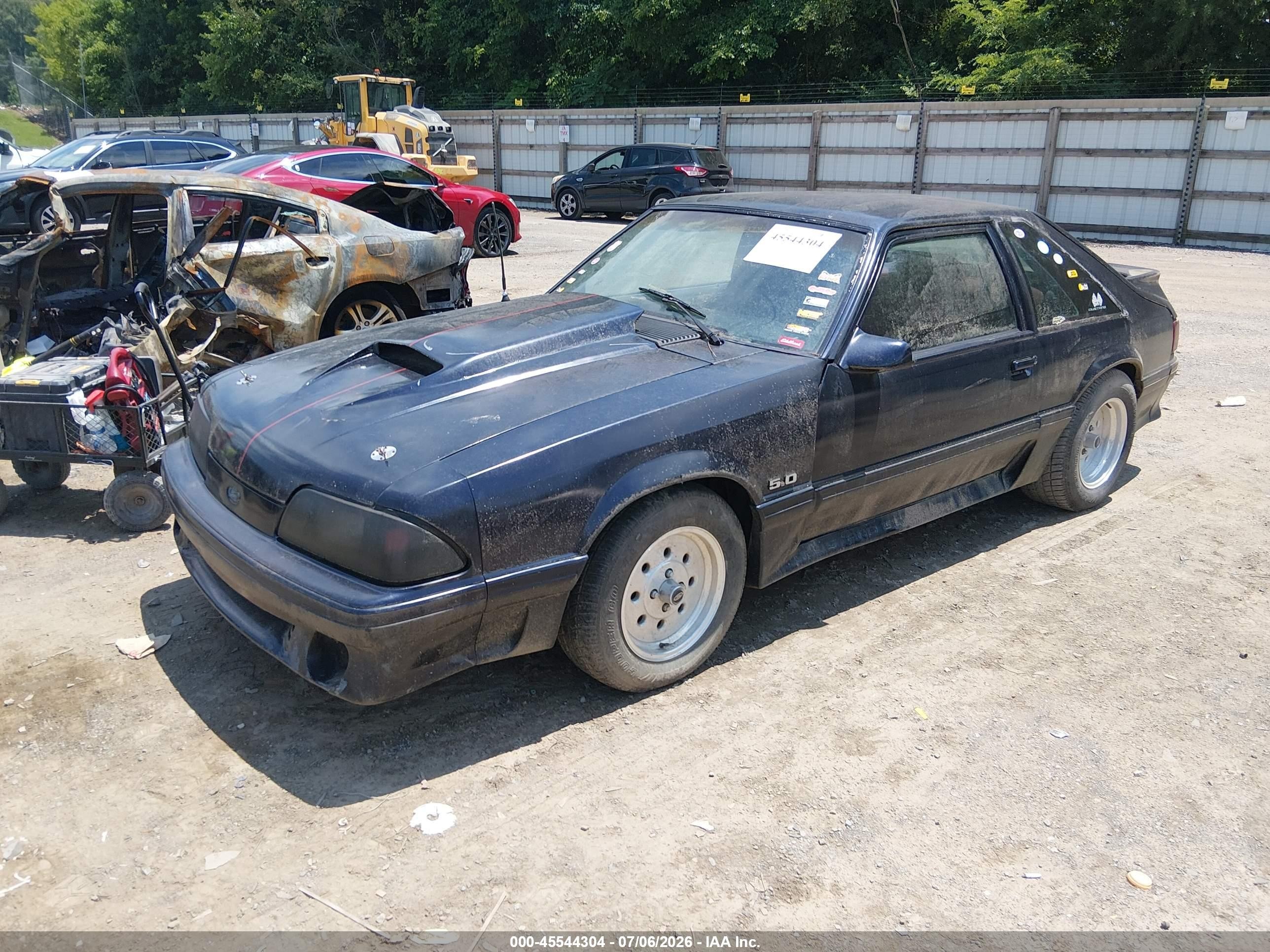 1988 Ford Mustang Gt Black vin: 1FABP42E9JF174075