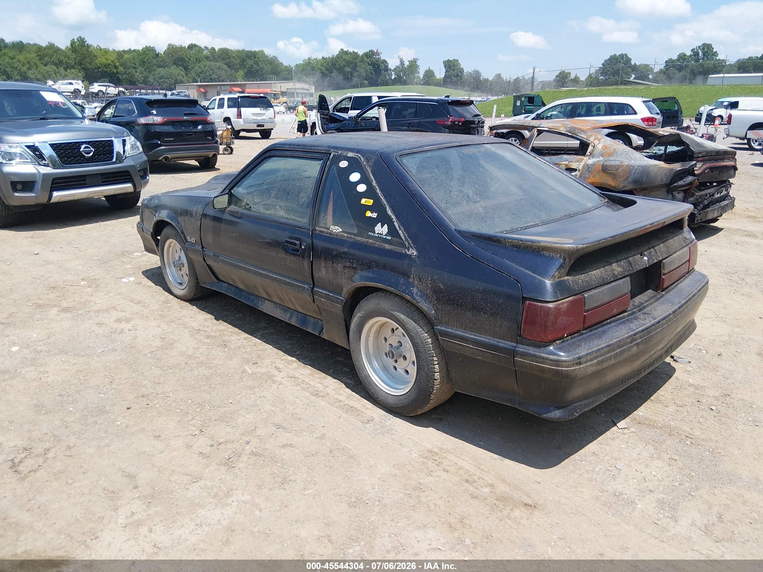 1988 Ford Mustang Gt Black vin: 1FABP42E9JF174075