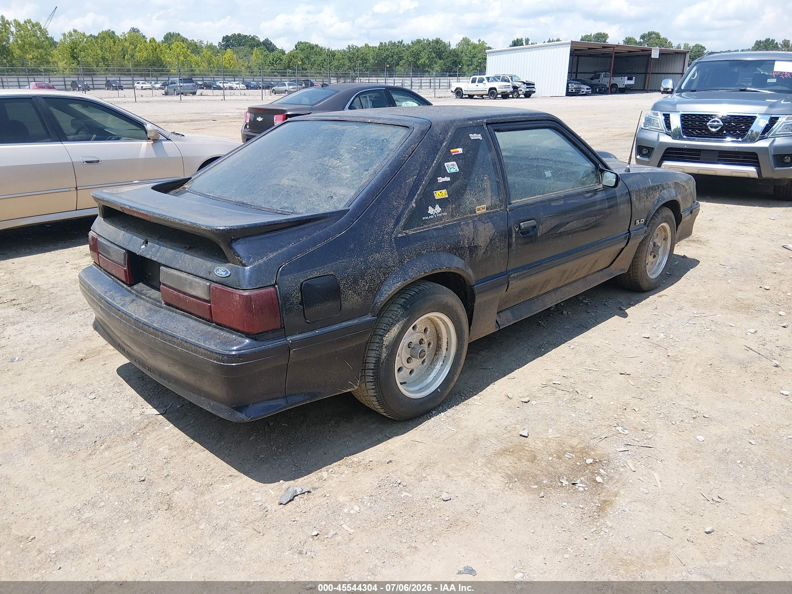 1988 Ford Mustang Gt Black vin: 1FABP42E9JF174075