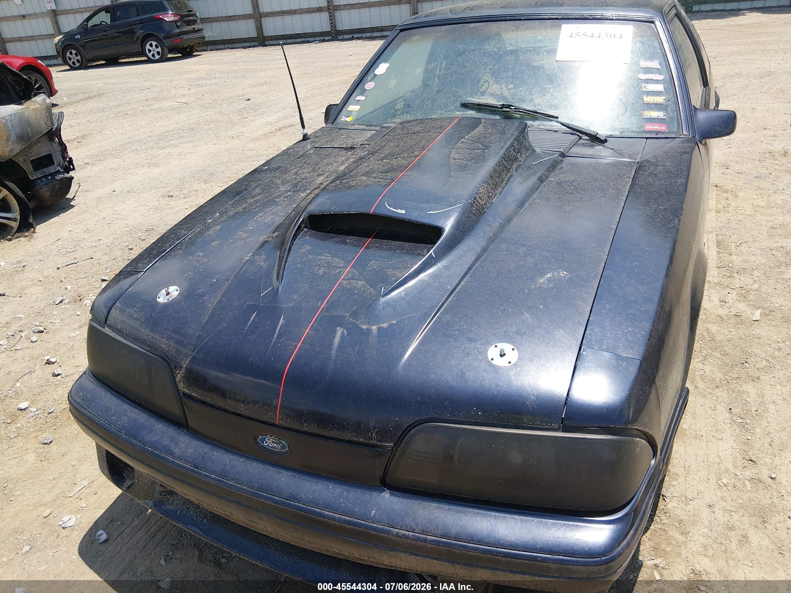 1988 Ford Mustang Gt Black vin: 1FABP42E9JF174075