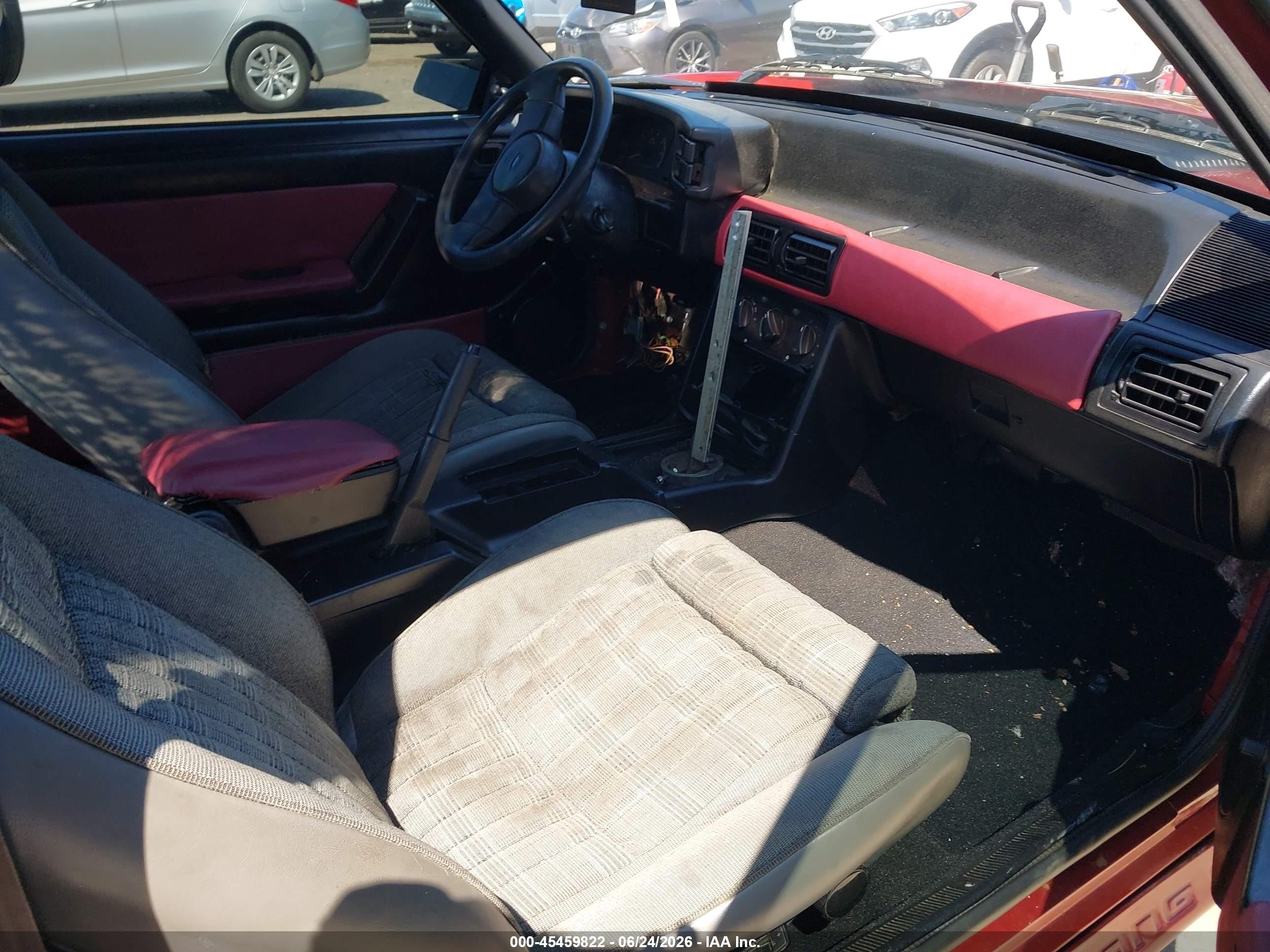 1987 Ford Mustang Gt Red vin: 1FABP42EXHF119256