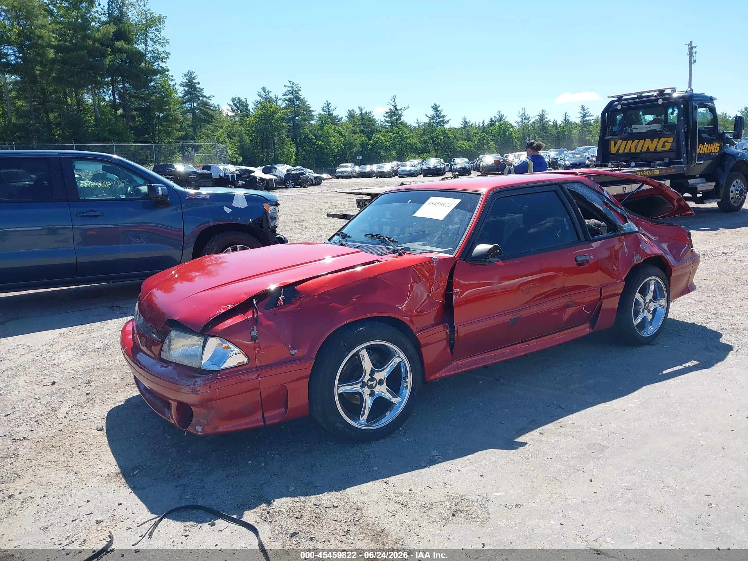 1987 Ford Mustang Gt Red vin: 1FABP42EXHF119256