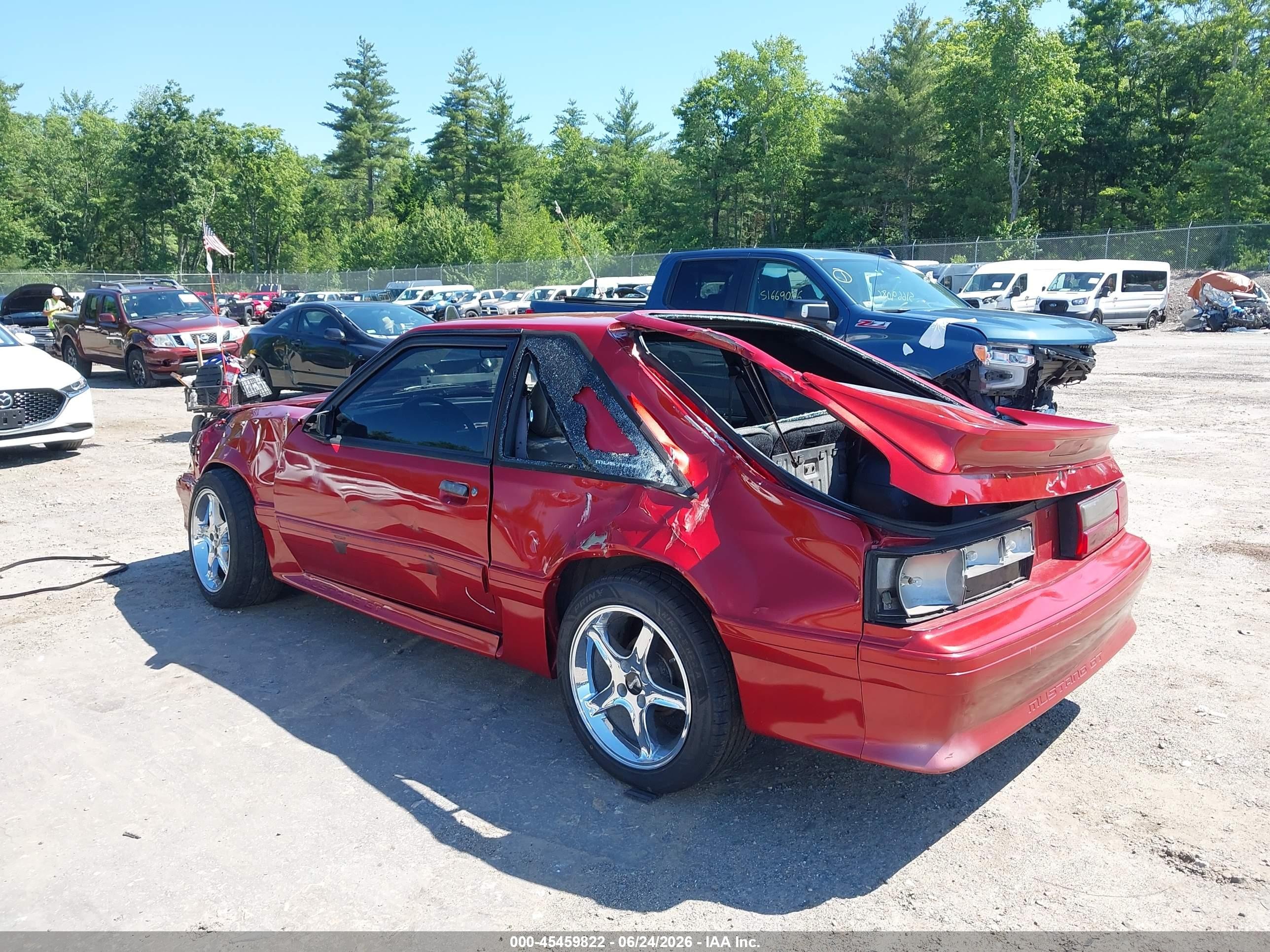 1987 Ford Mustang Gt Red vin: 1FABP42EXHF119256
