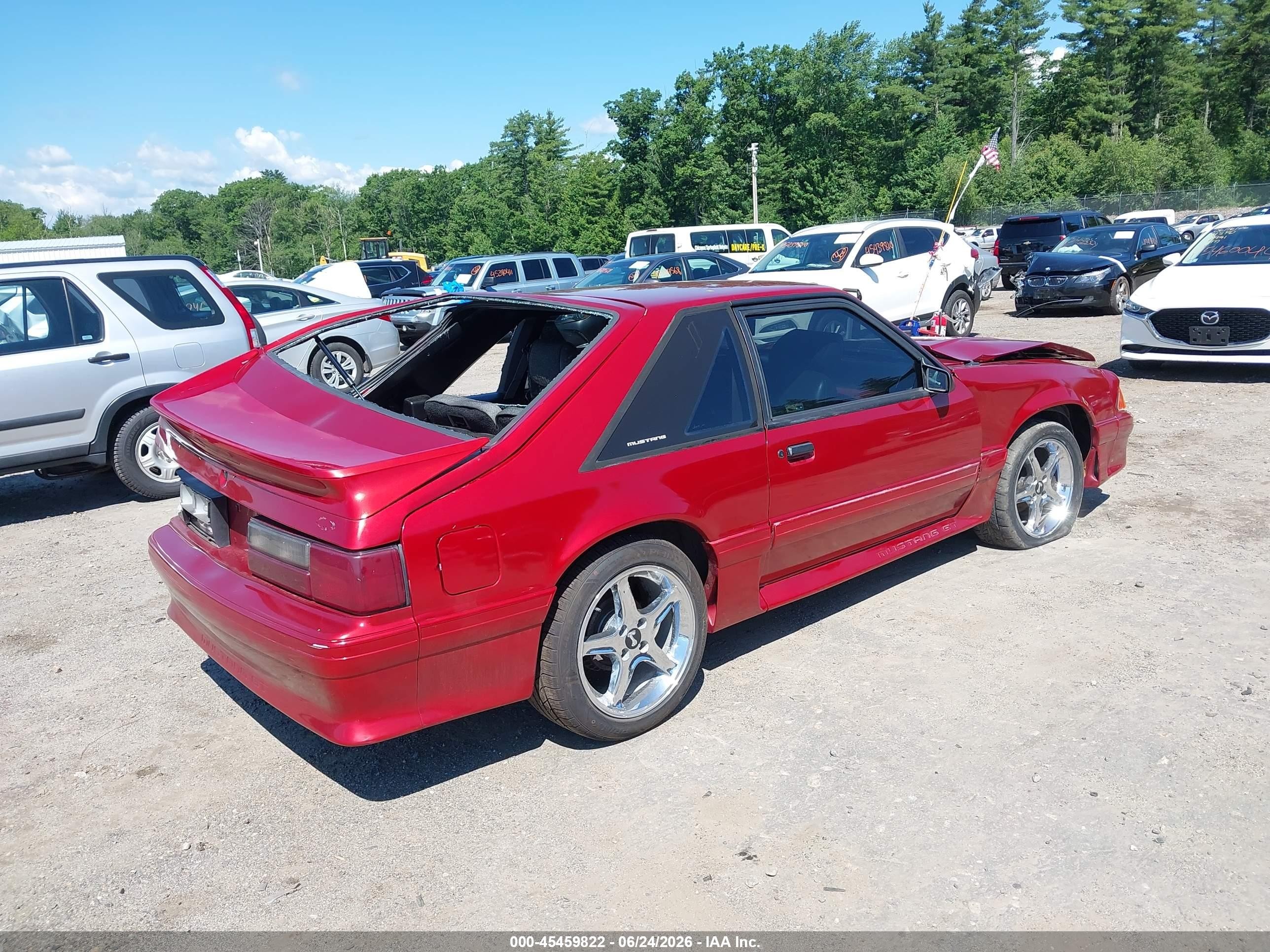 1987 Ford Mustang Gt Red vin: 1FABP42EXHF119256