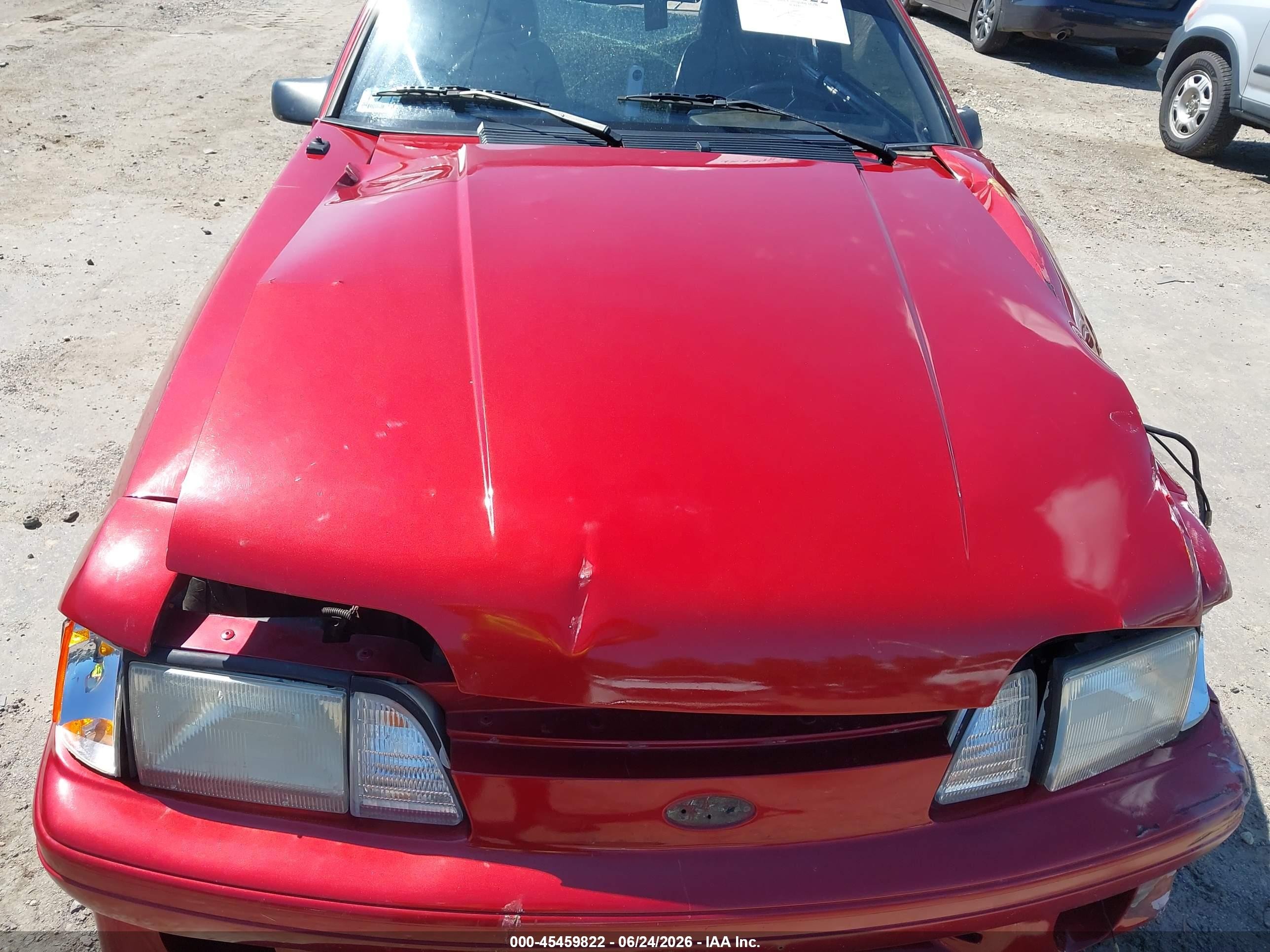 1987 Ford Mustang Gt Red vin: 1FABP42EXHF119256