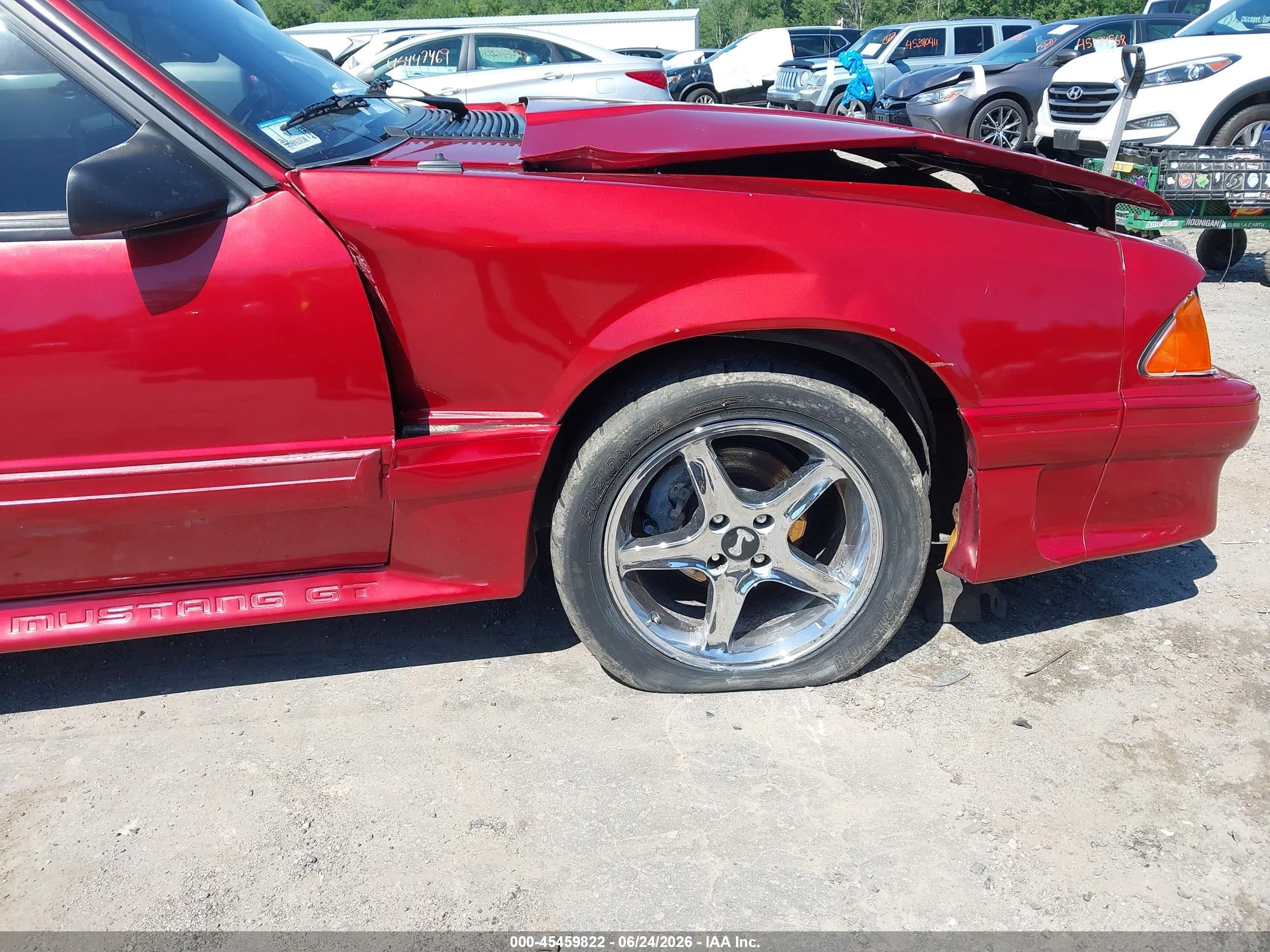 1987 Ford Mustang Gt Red vin: 1FABP42EXHF119256