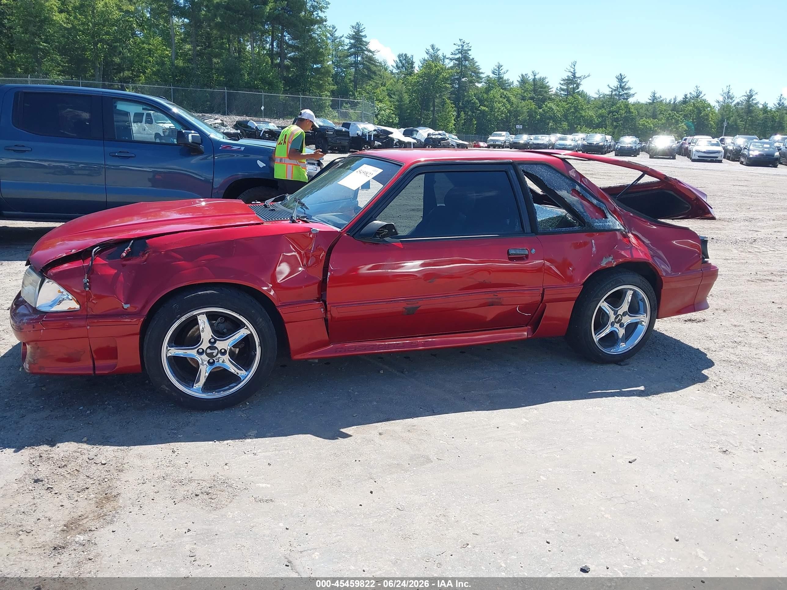 1987 Ford Mustang Gt Red vin: 1FABP42EXHF119256