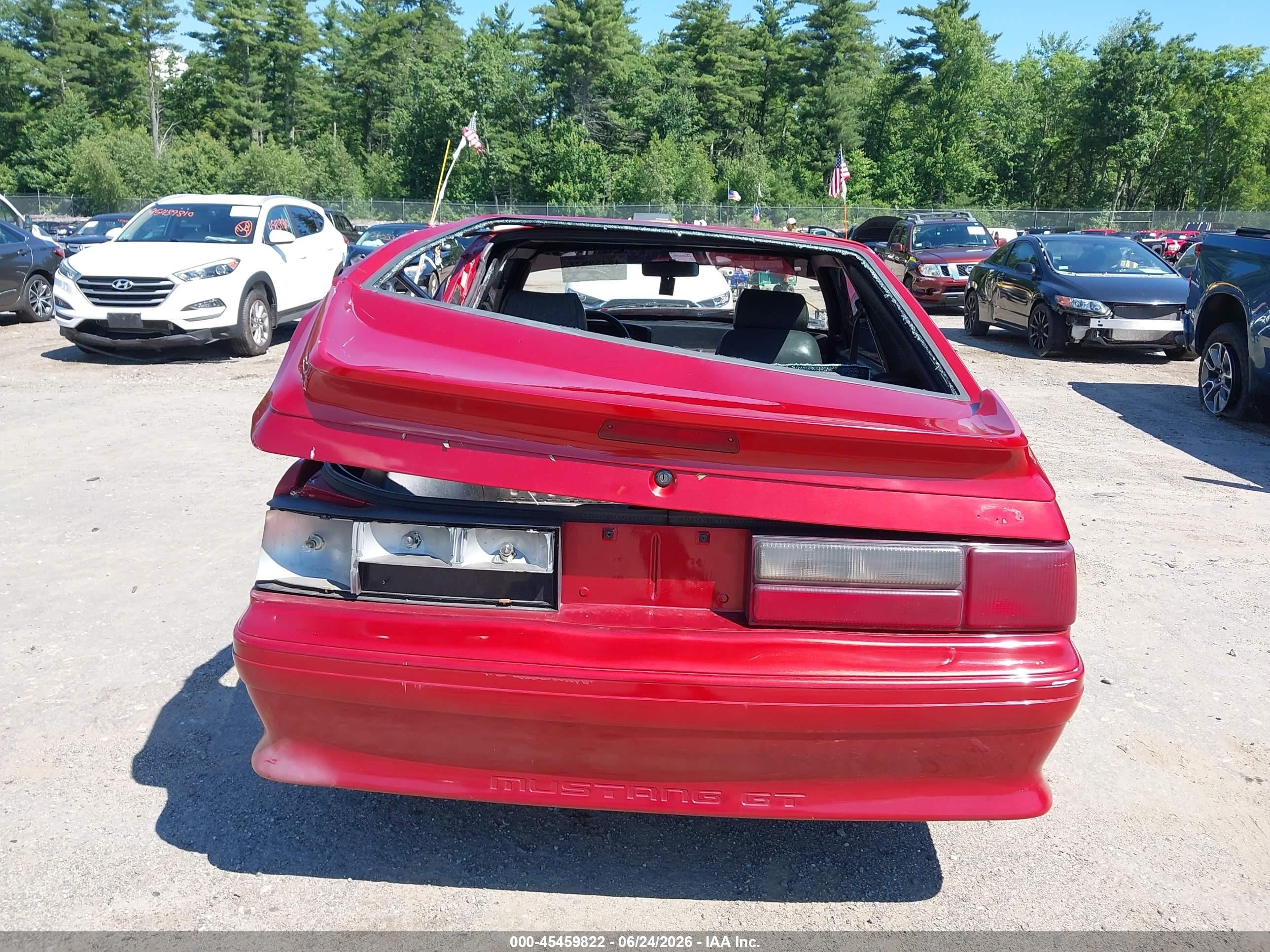 1987 Ford Mustang Gt Red vin: 1FABP42EXHF119256