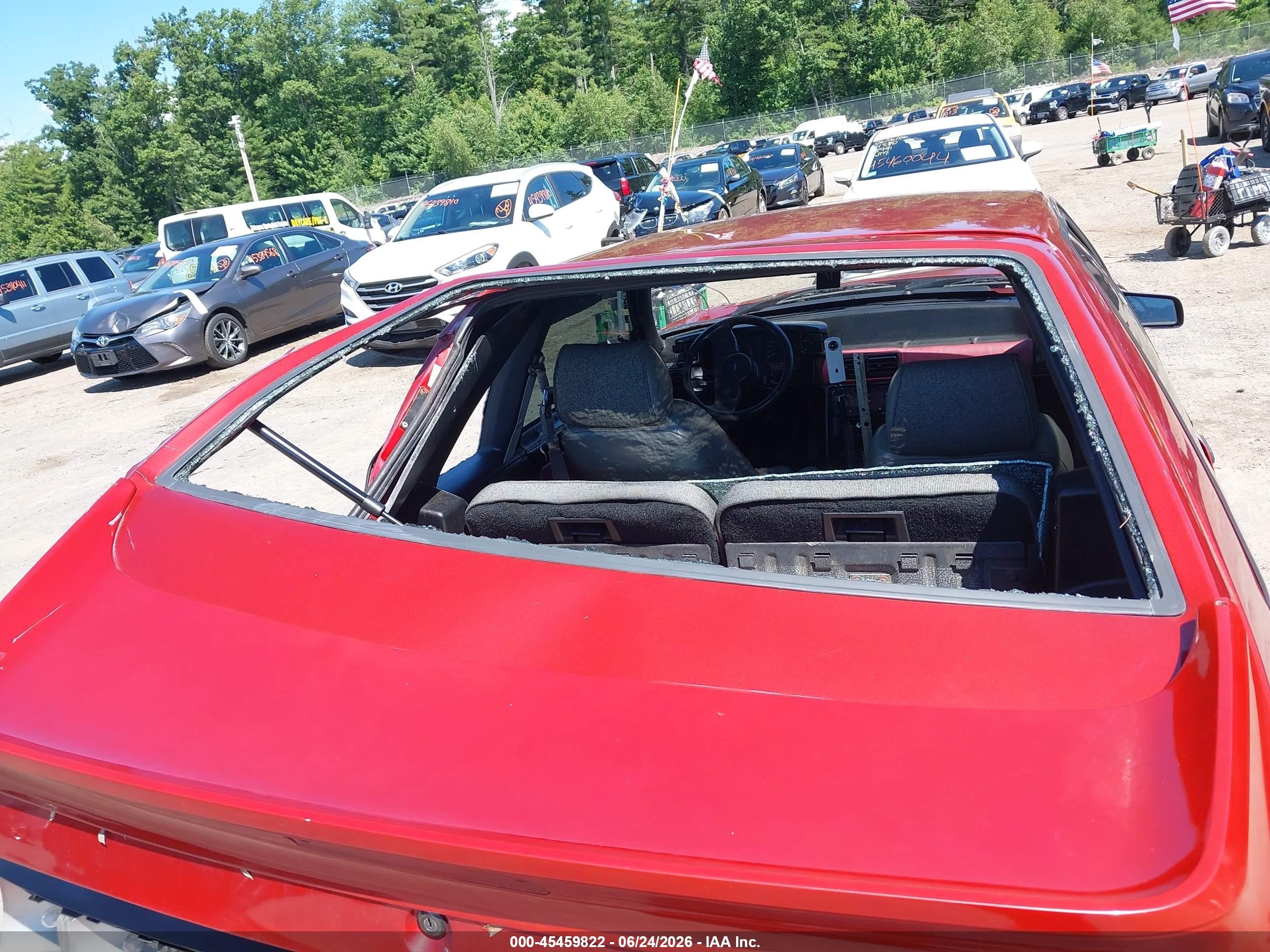 1987 Ford Mustang Gt Red vin: 1FABP42EXHF119256