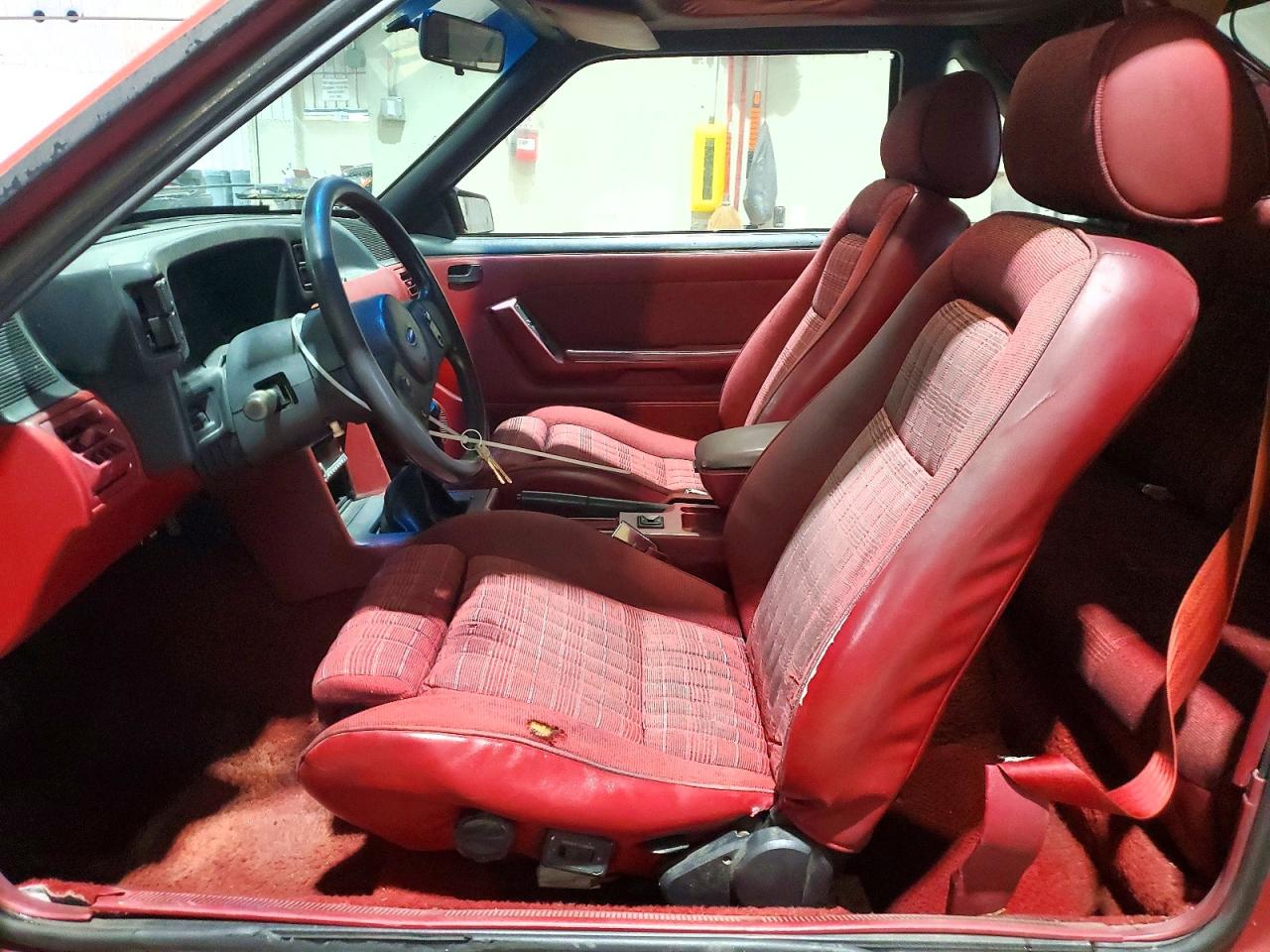 1987 Ford Mustang Gt Red vin: 1FABP42EXHF211970