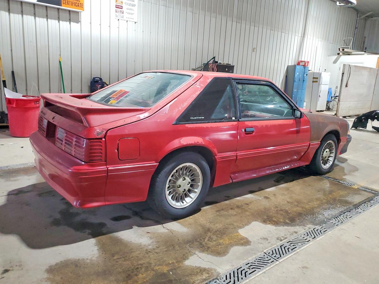 1987 Ford Mustang Gt Red vin: 1FABP42EXHF211970