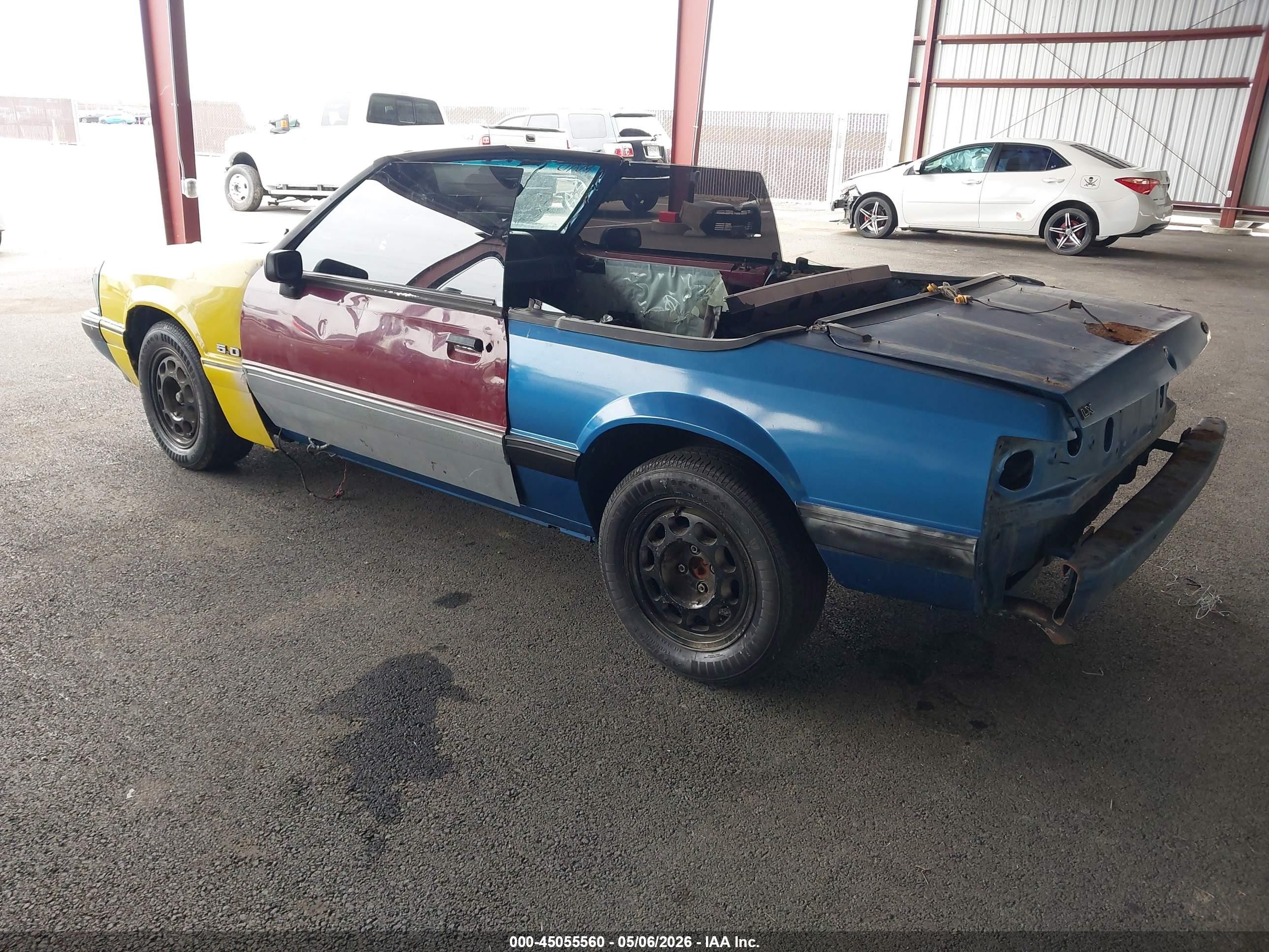 1987 Ford Mustang Lx Blue vin: 1FABP44A0HF236998