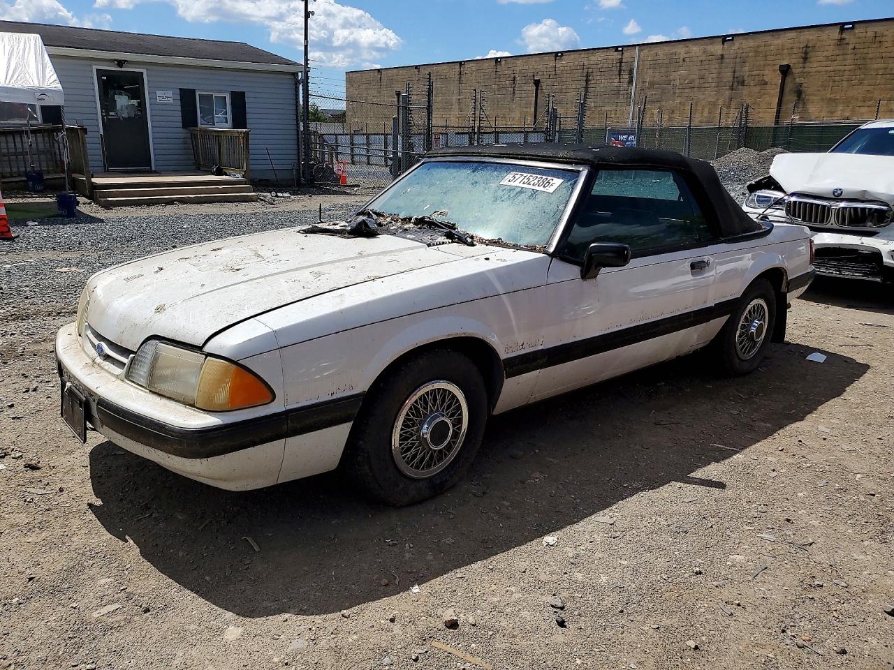 1989 Ford Mustang Lx White vin: 1FABP44A8KF206302
