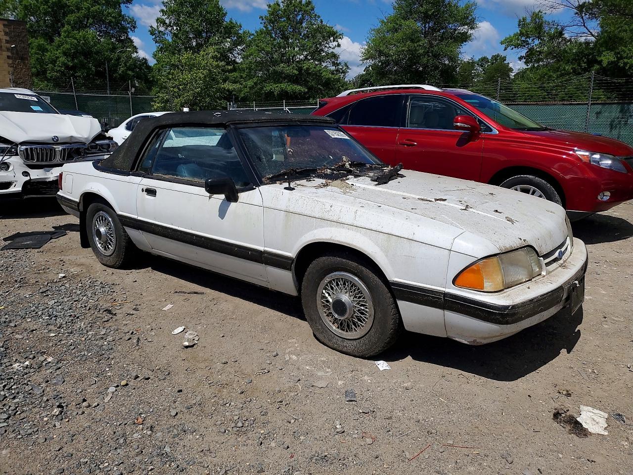1989 Ford Mustang Lx White vin: 1FABP44A8KF206302