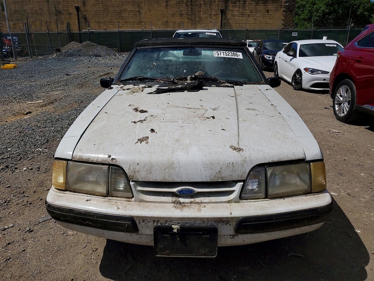 1989 Ford Mustang Lx White vin: 1FABP44A8KF206302