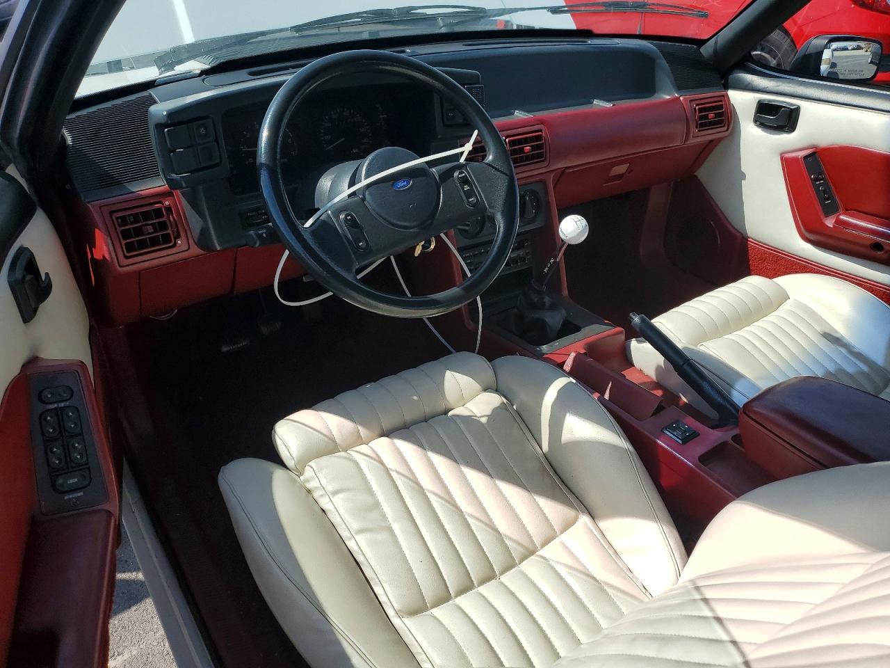 1989 Ford Mustang Lx White vin: 1FABP44E2KF180315