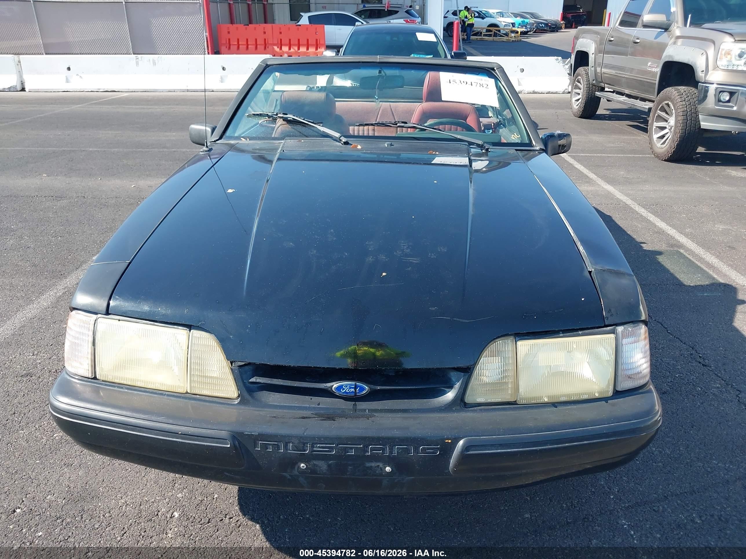 1989 Ford Mustang Lx Black vin: 1FABP44E5KF235078