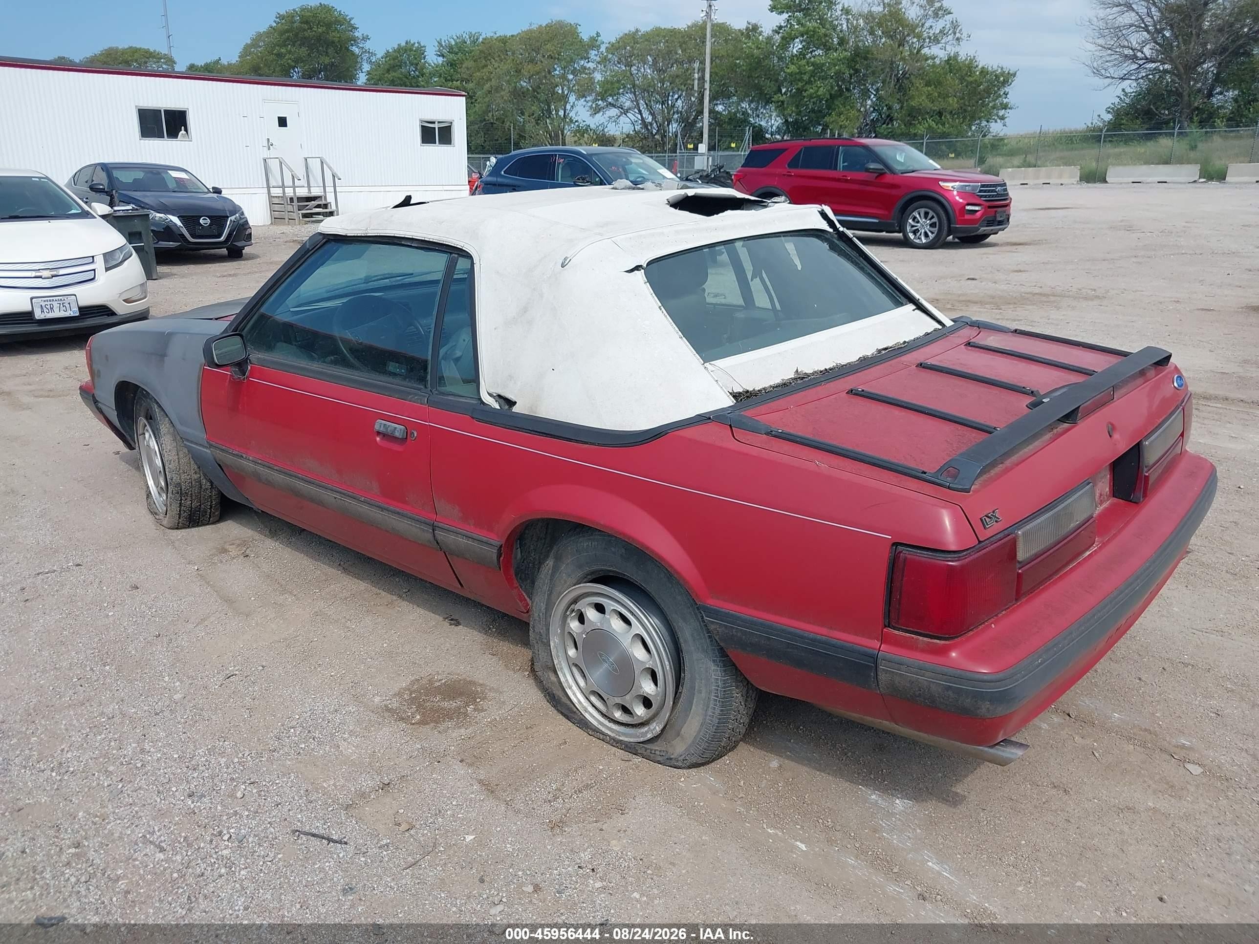 1989 Ford Mustang Lx Red vin: 1FABP44E6KF242749