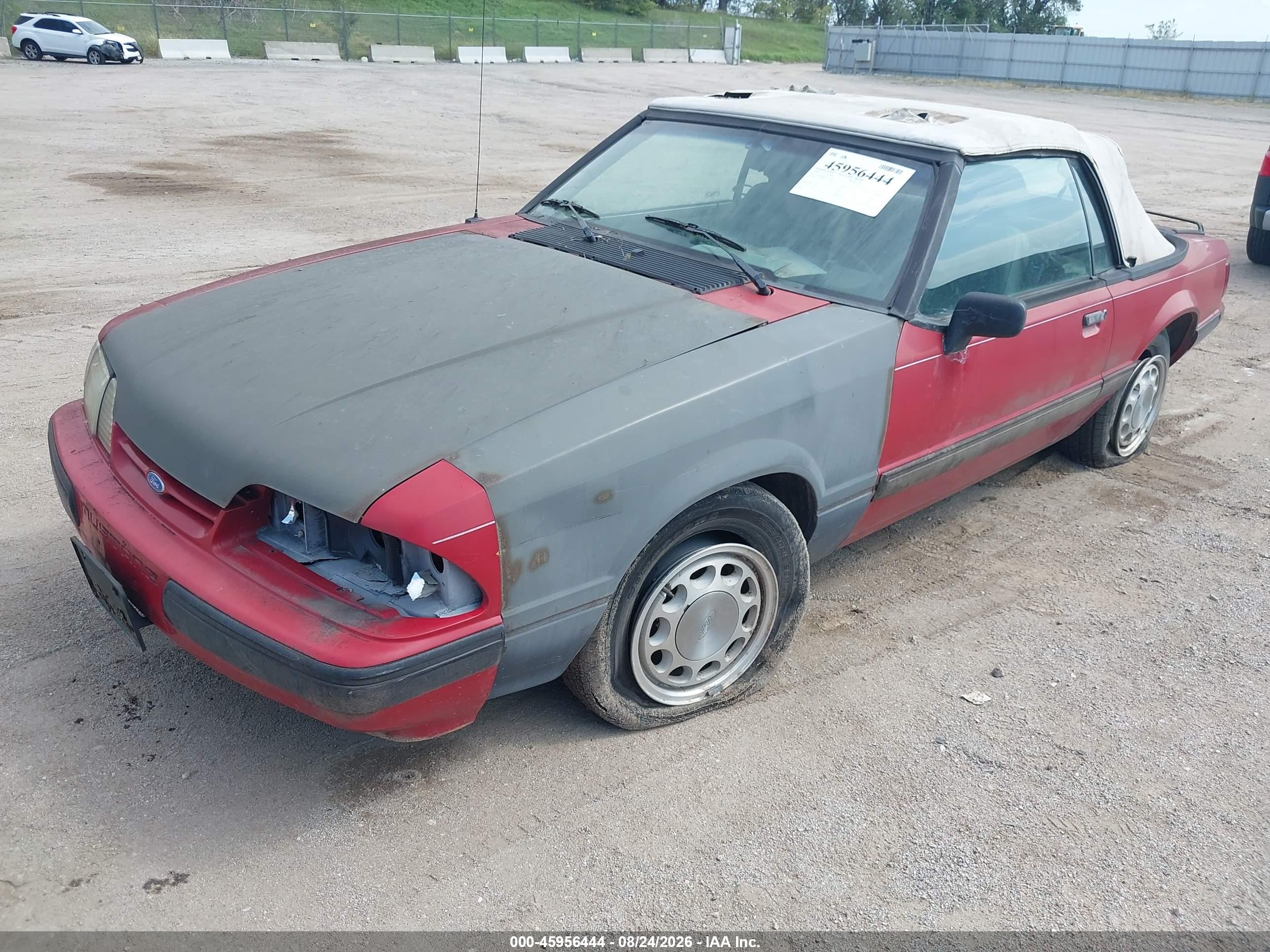 1989 Ford Mustang Lx Red vin: 1FABP44E6KF242749