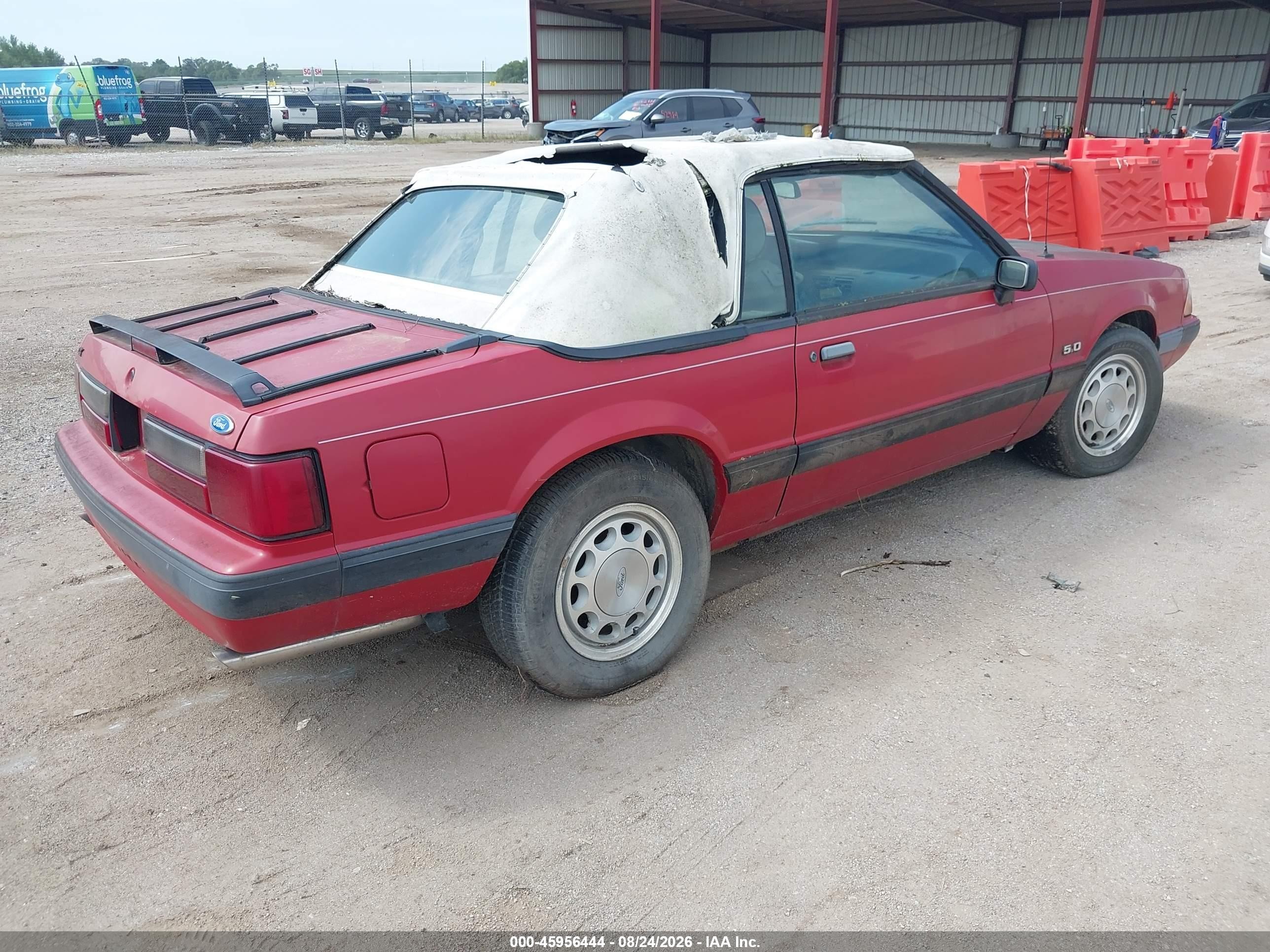 1989 Ford Mustang Lx Red vin: 1FABP44E6KF242749