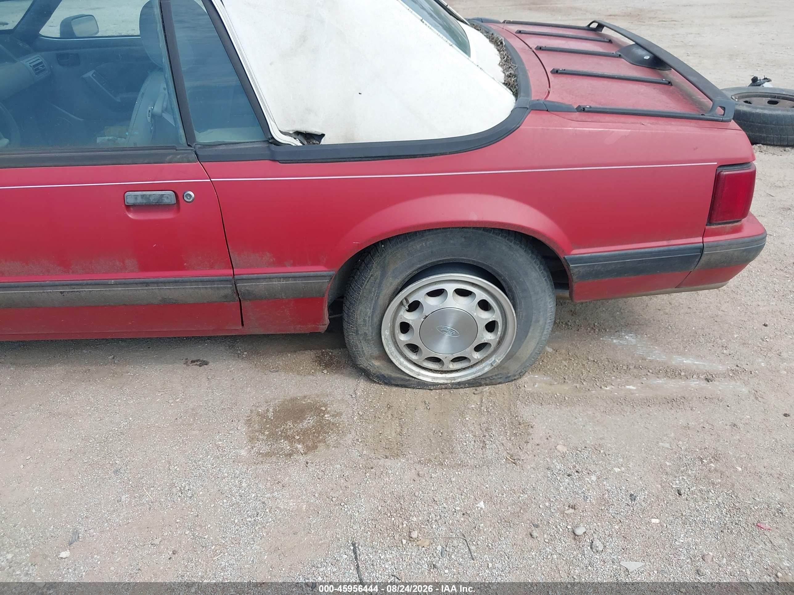 1989 Ford Mustang Lx Red vin: 1FABP44E6KF242749