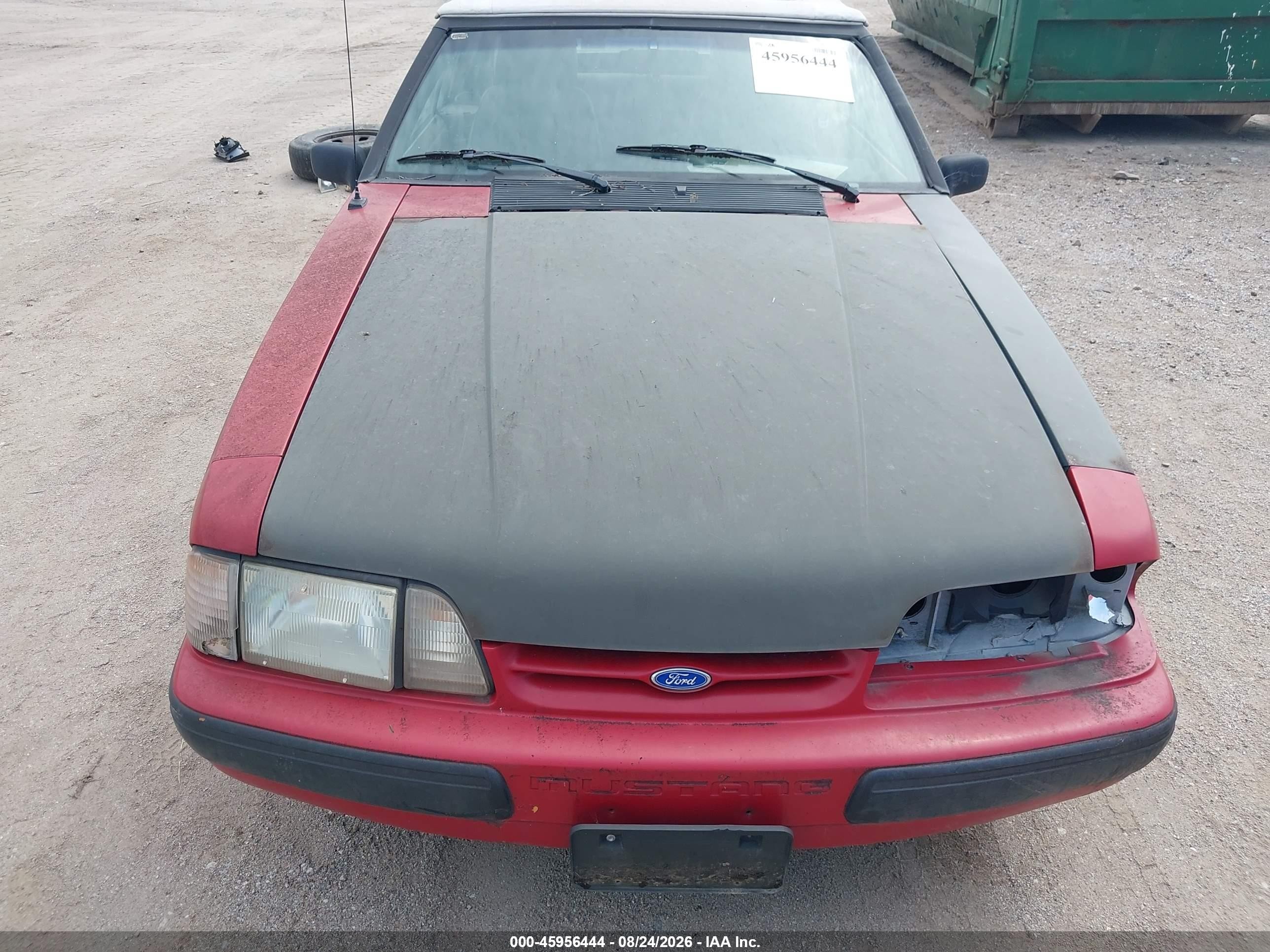 1989 Ford Mustang Lx Red vin: 1FABP44E6KF242749