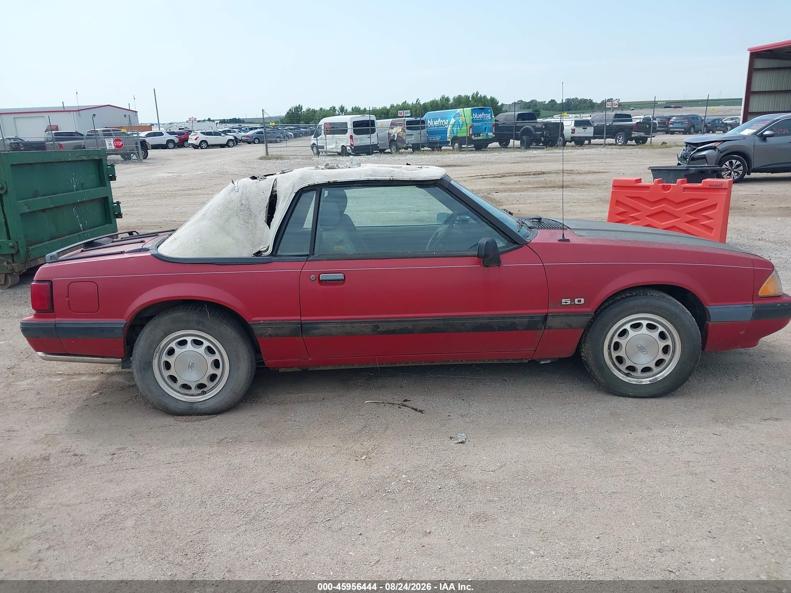 1989 Ford Mustang Lx Red vin: 1FABP44E6KF242749