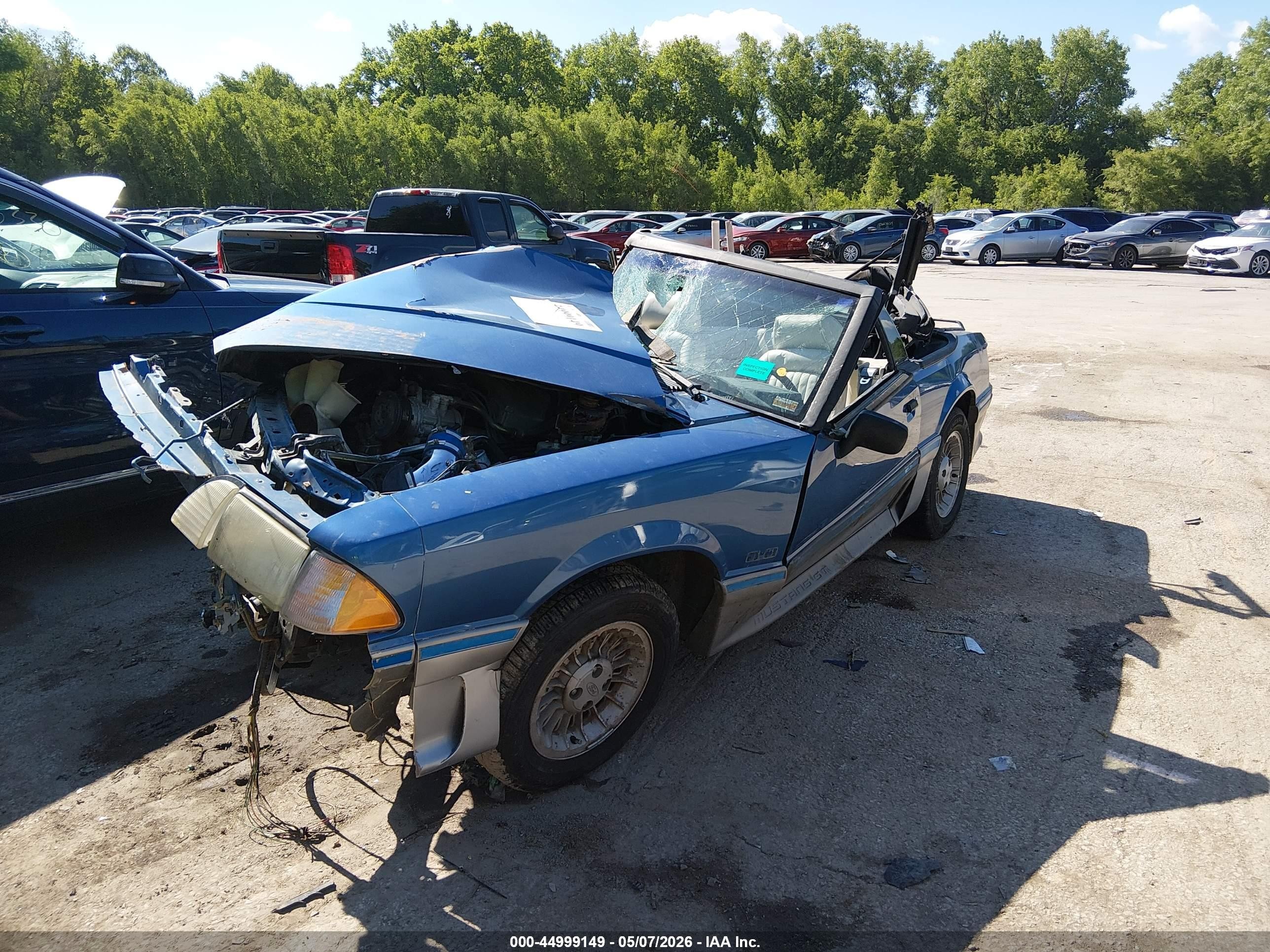 1989 Ford Mustang Gt/cobra Gt Blue vin: 1FABP45E4KF198975